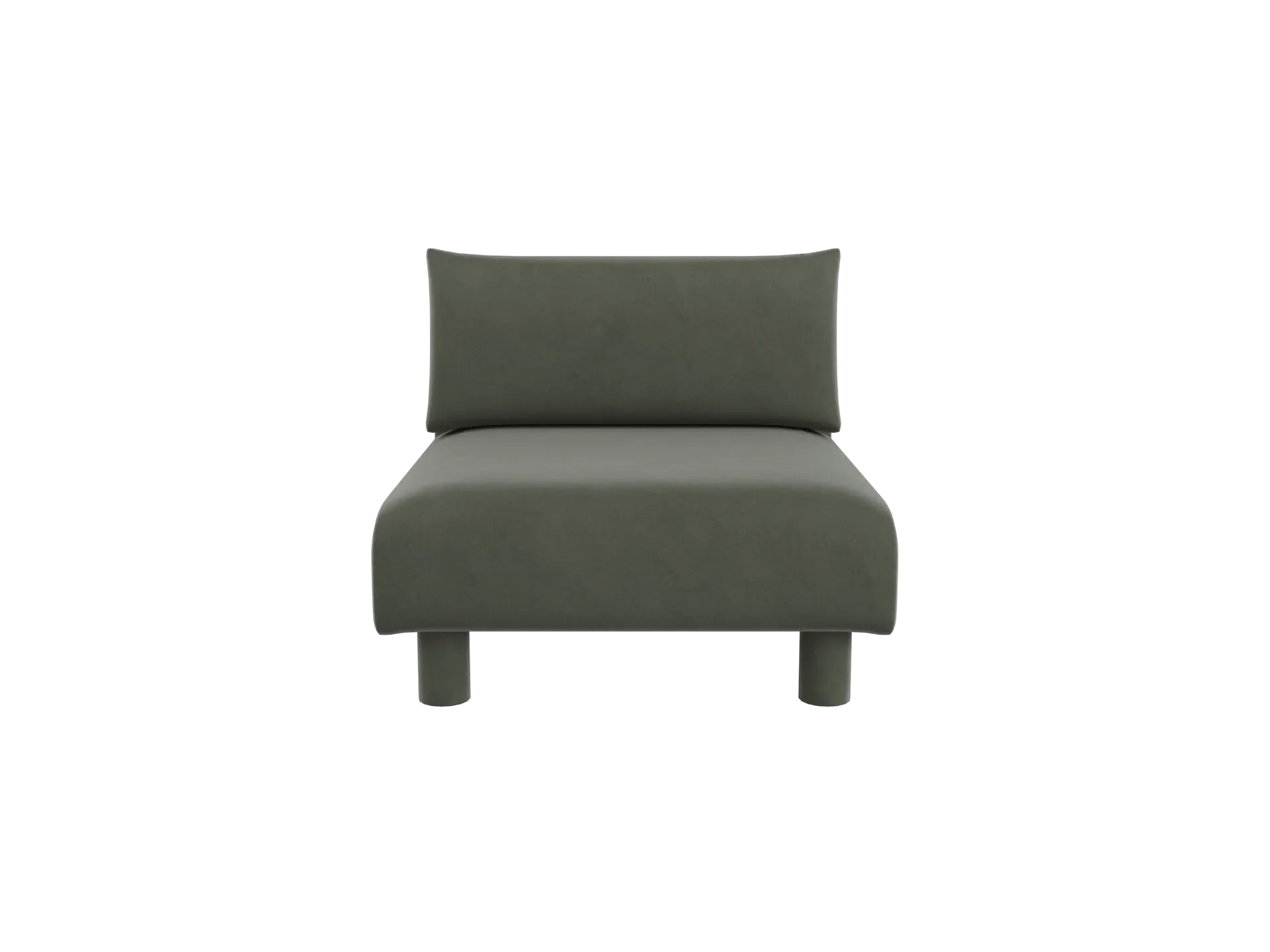 Dase Sofa Center - Pine, Rich Velvet