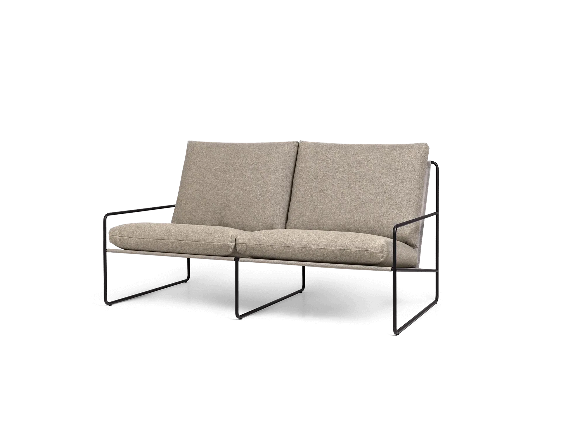 Desert 2-Seater Outdoor Sofa - Black