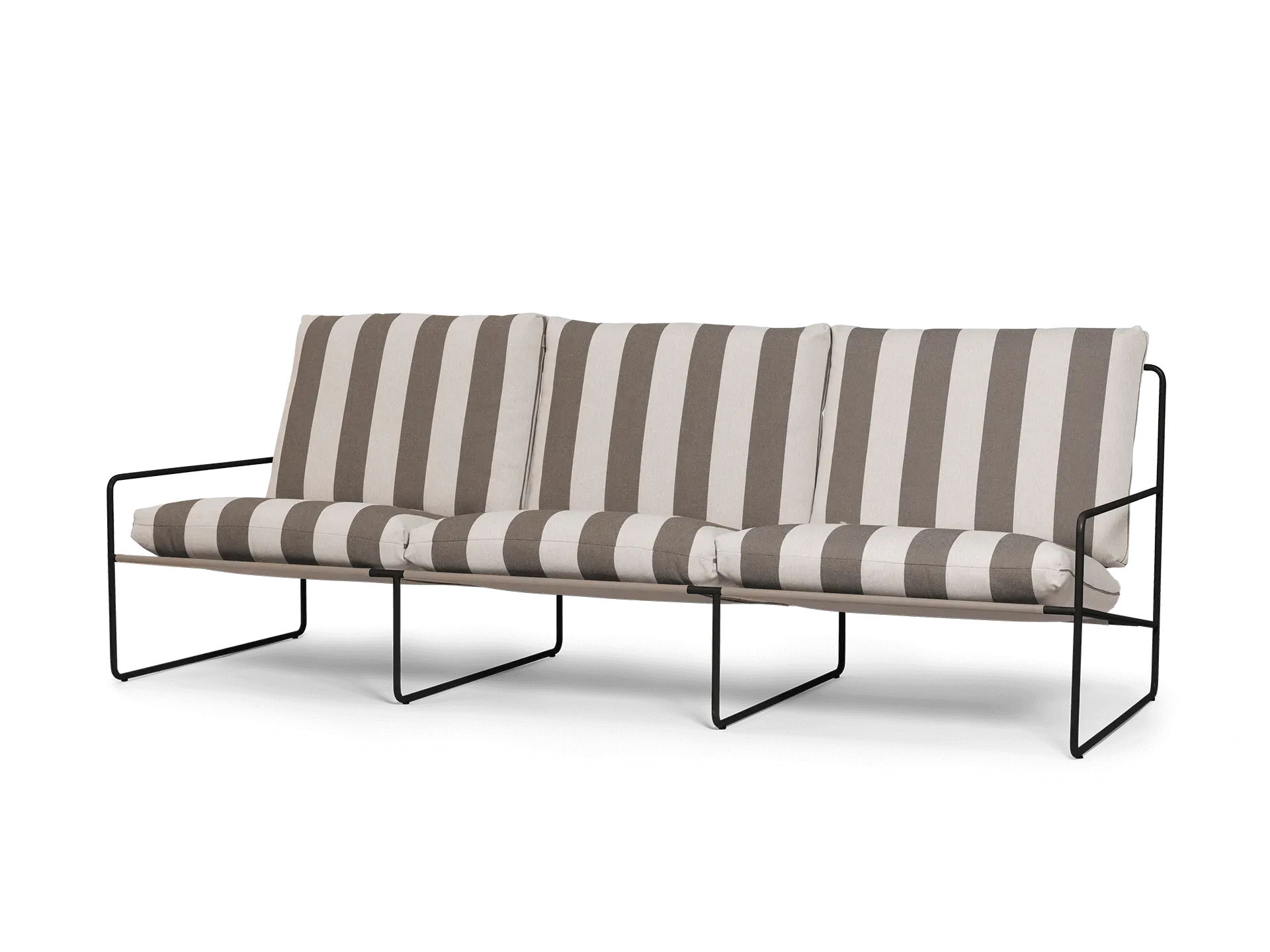 Desert 3-Seater Outdoor Sofa - Black