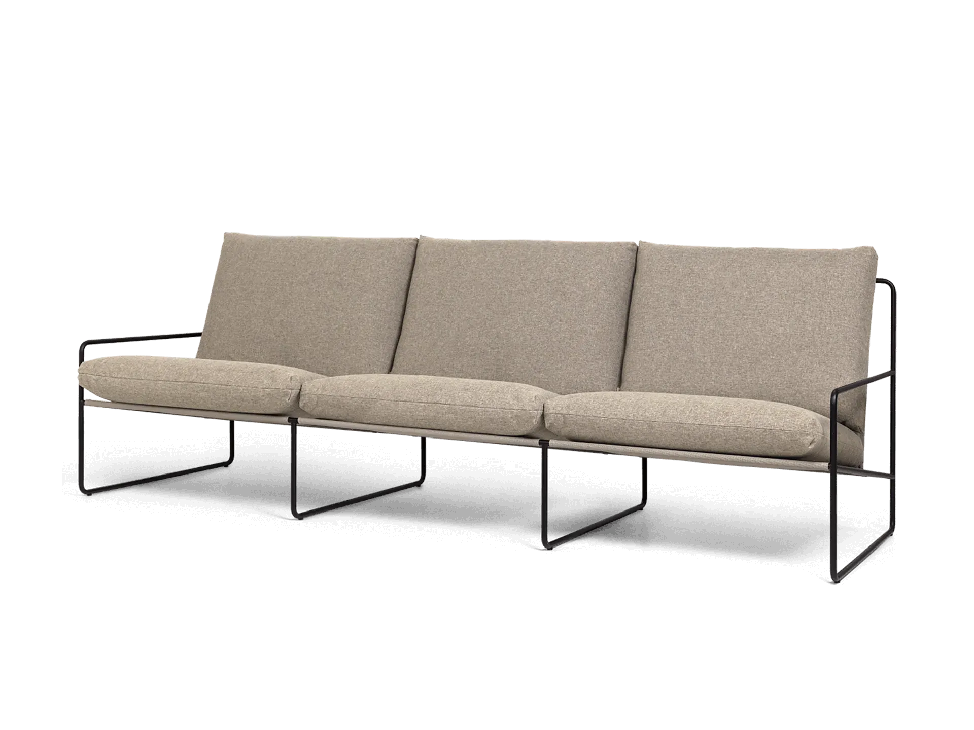 Desert 3-Seater Outdoor Sofa - Black