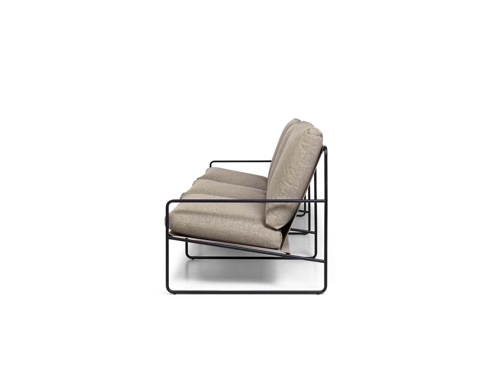 Desert 3-Seater Outdoor Sofa - Black