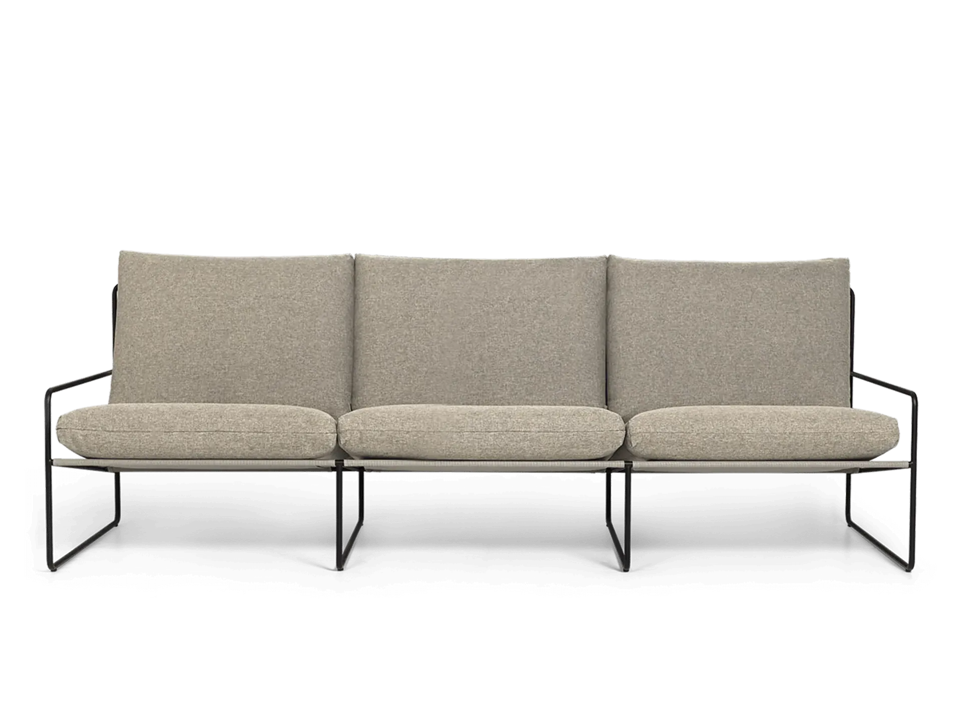 Desert 3-Seater Outdoor Sofa - Black