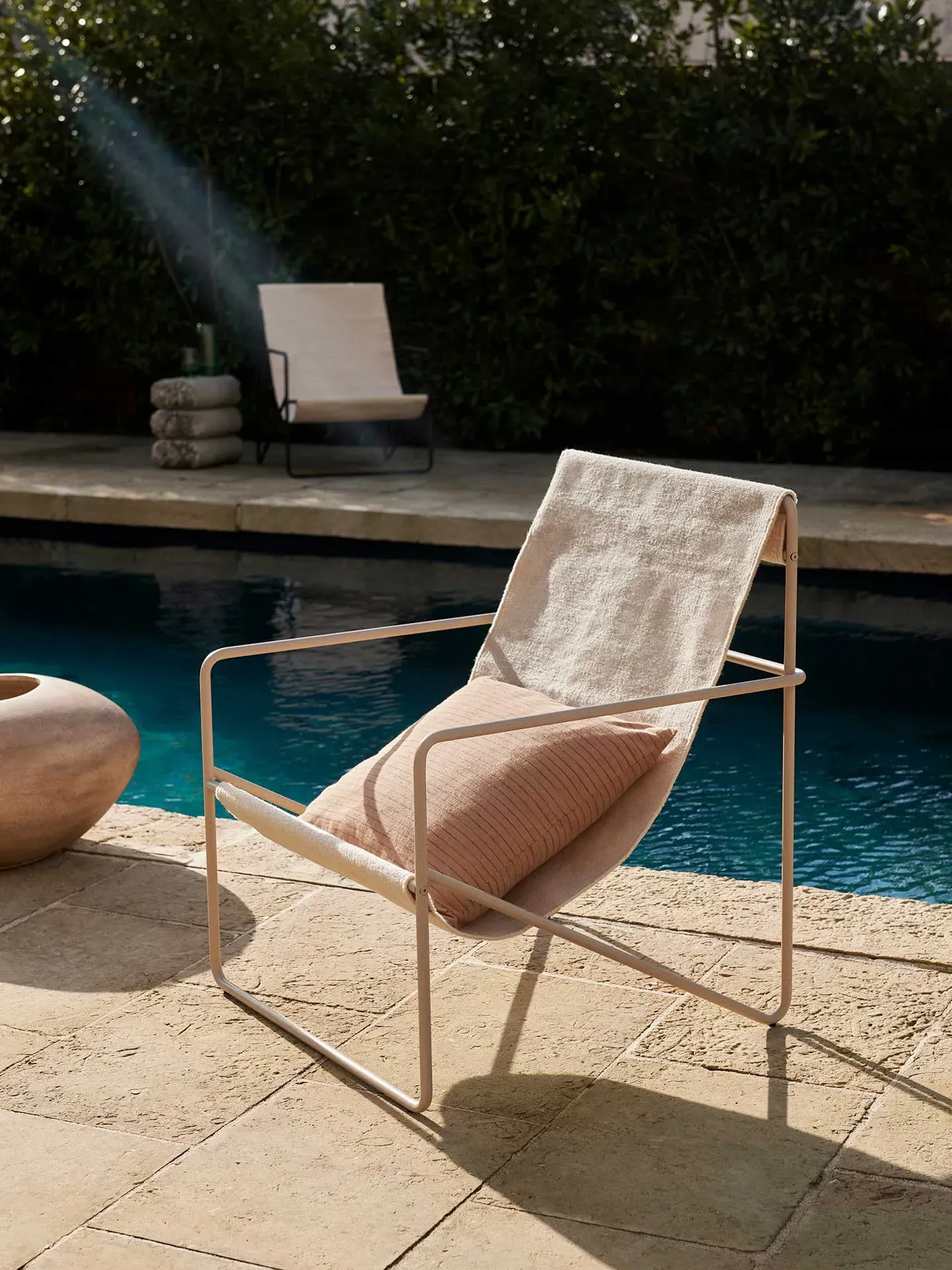 Desert Lounge Chair - Cloud, Steel