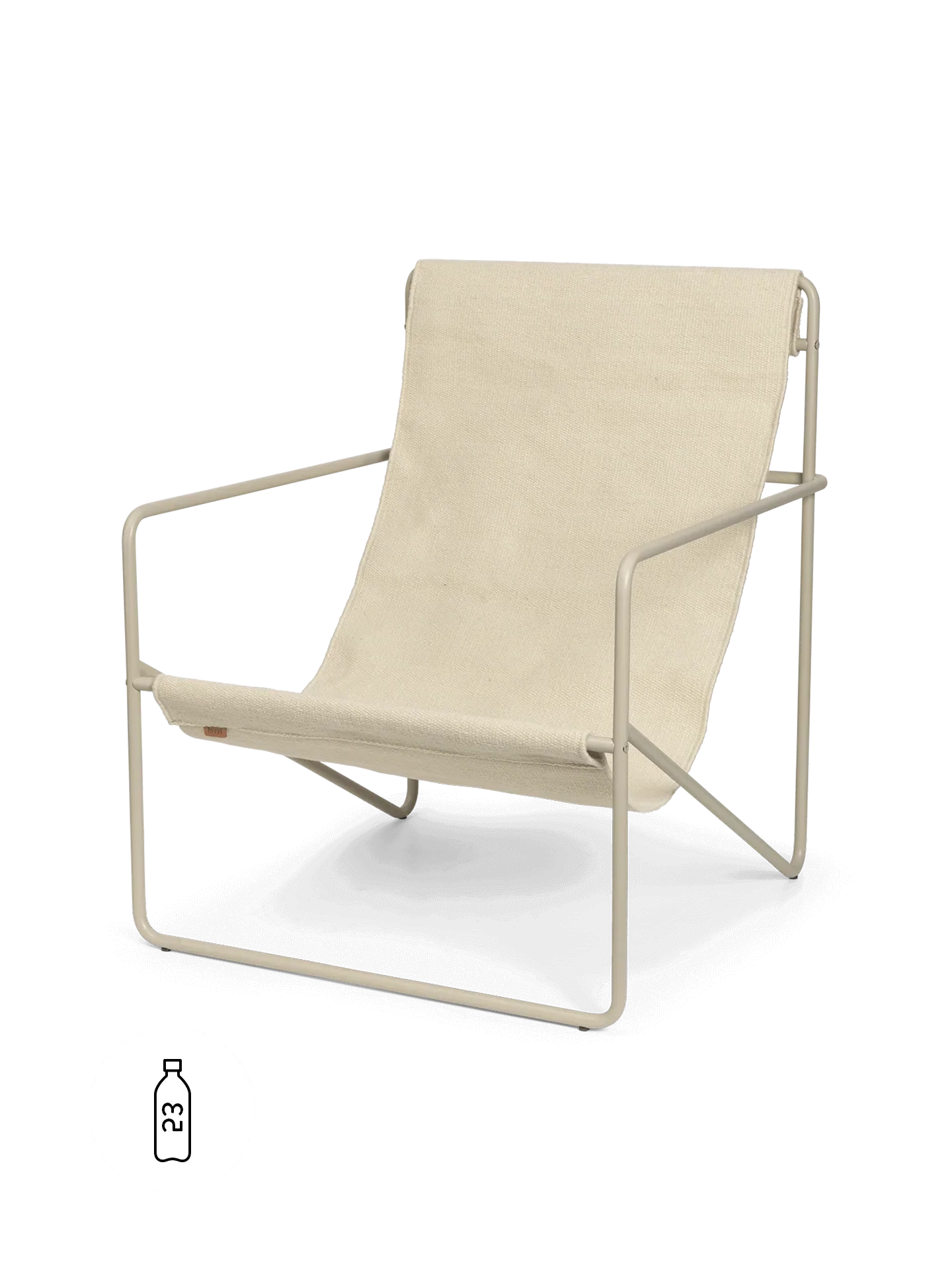 Desert Lounge Chair - Cloud, Steel