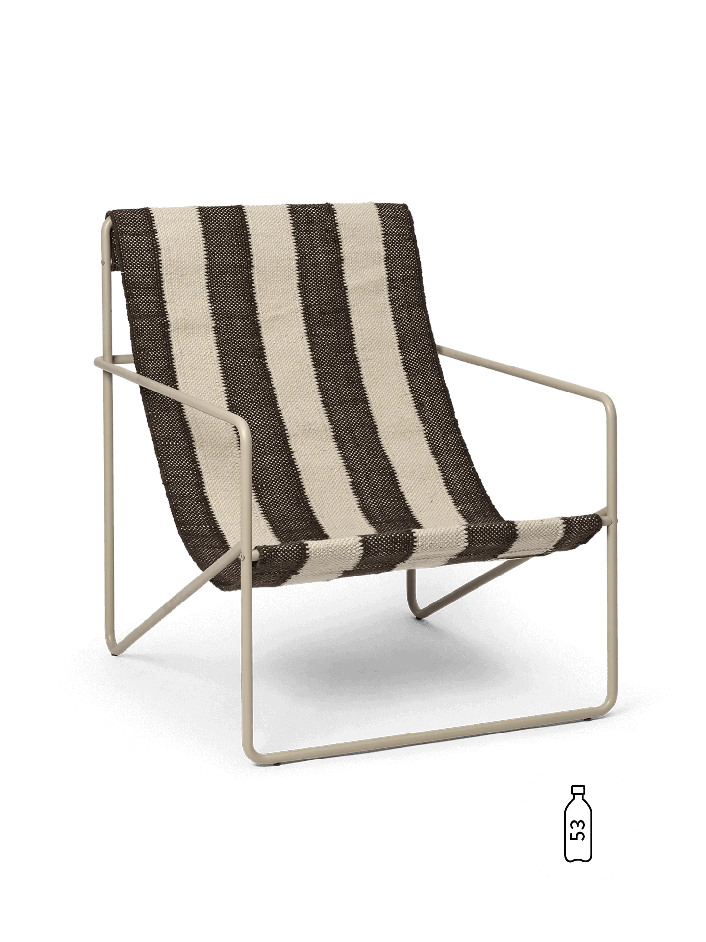 Desert Lounge Chair - Off-White, Steel