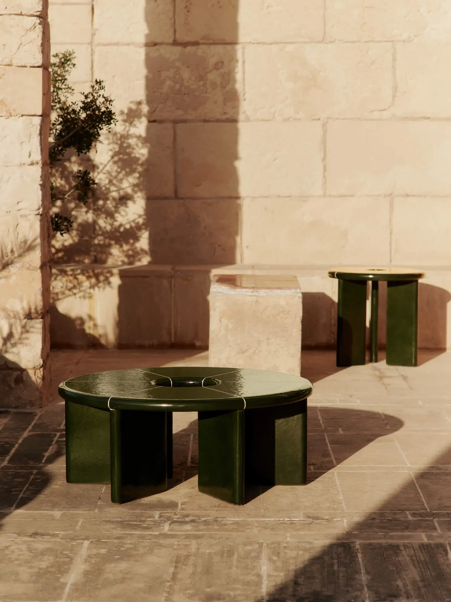 Deya Coffee Table - Dark Green