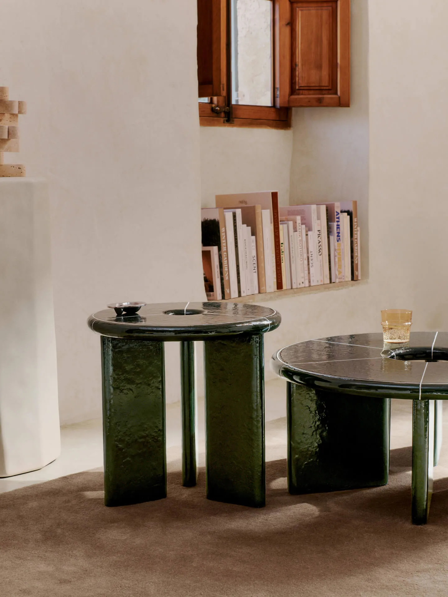 Deya Side Table - Dark Green