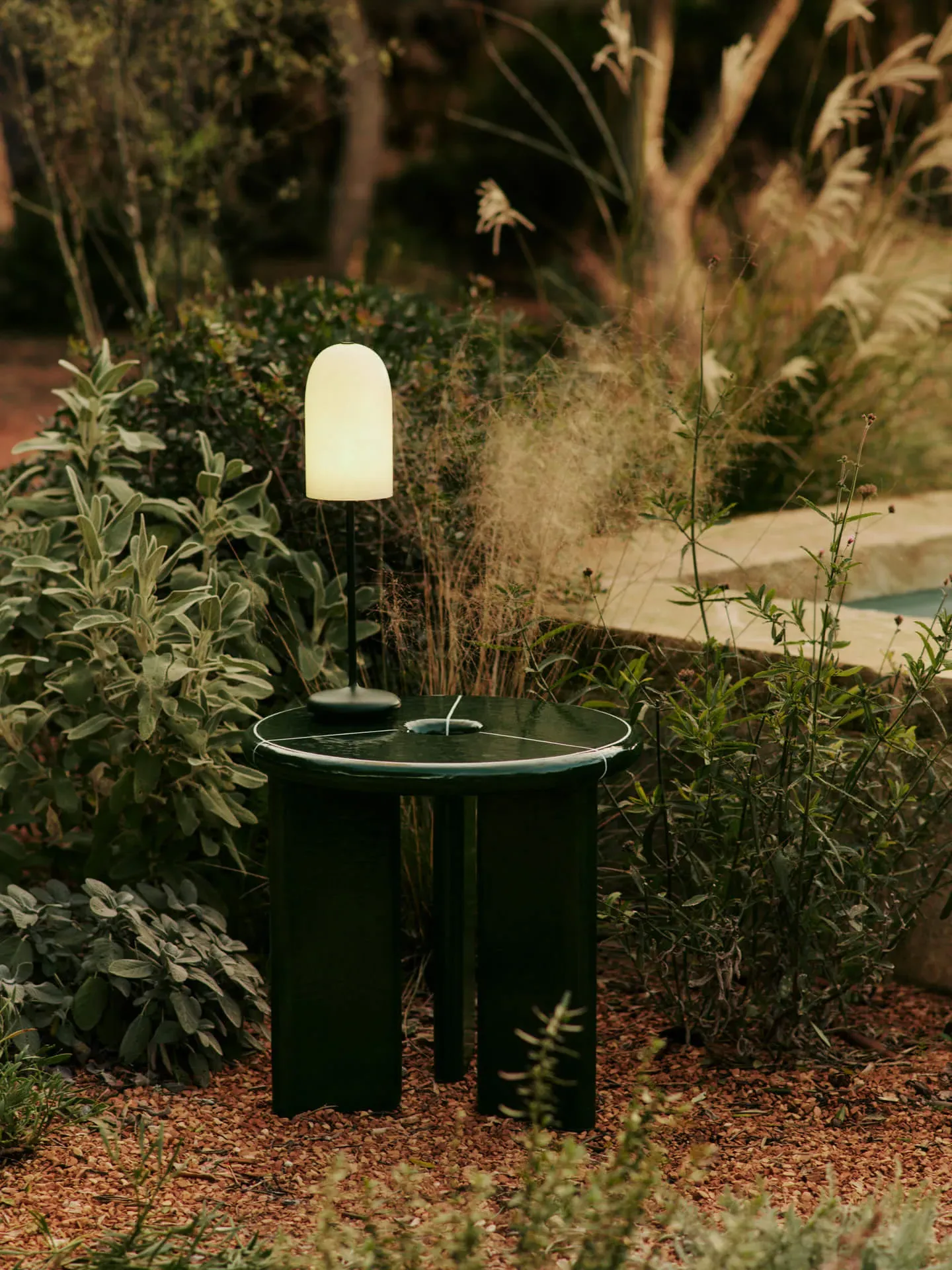 Deya Side Table - Dark Green