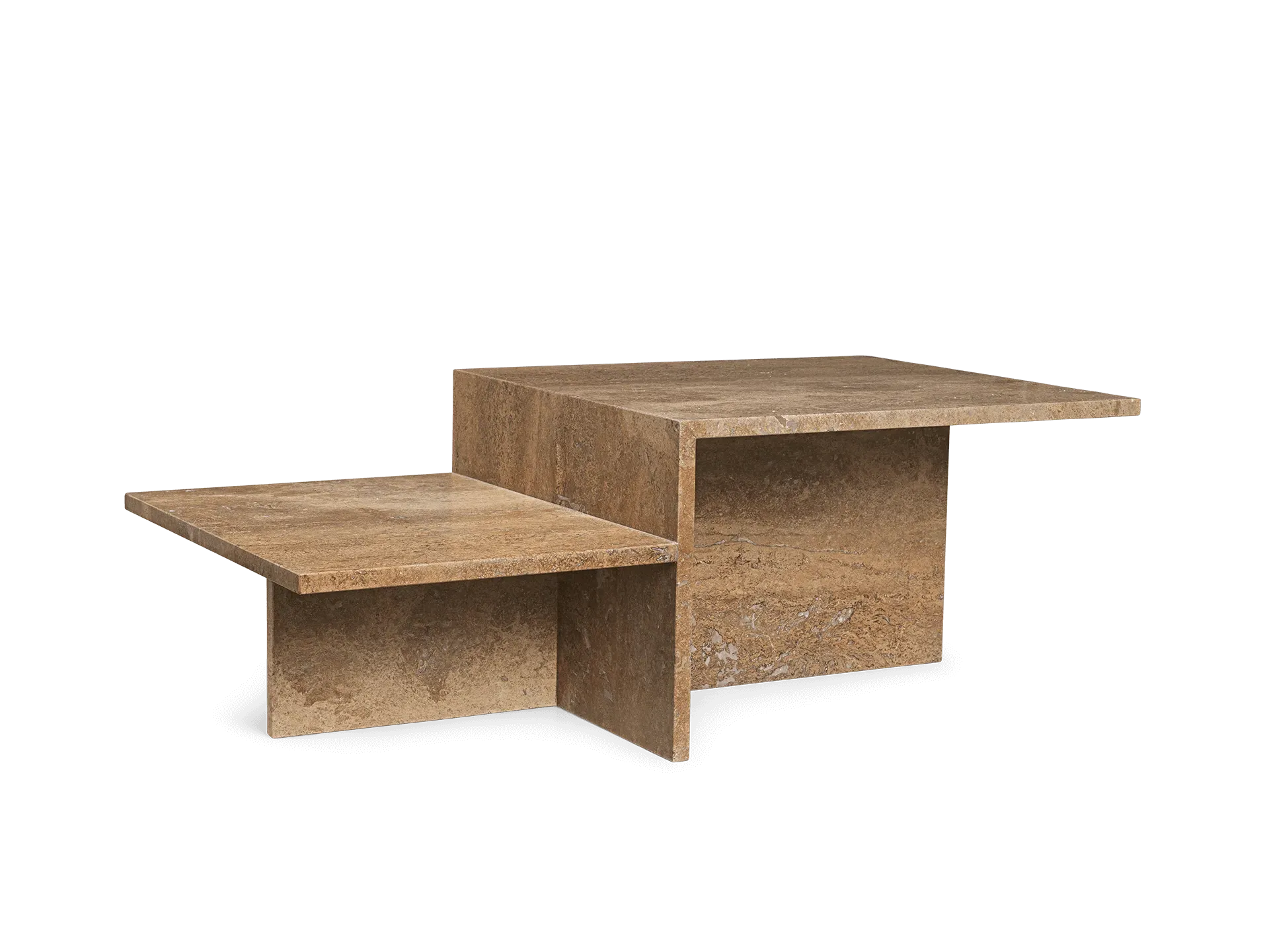 Distinct Coffee Table - Dark Brown, Travertine image