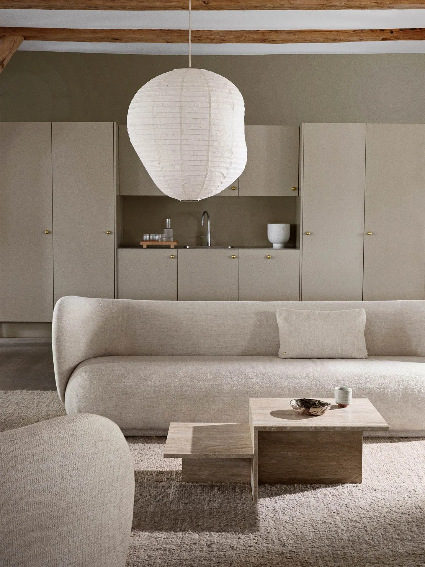 Distinct Coffee Table - Sand, Travertine