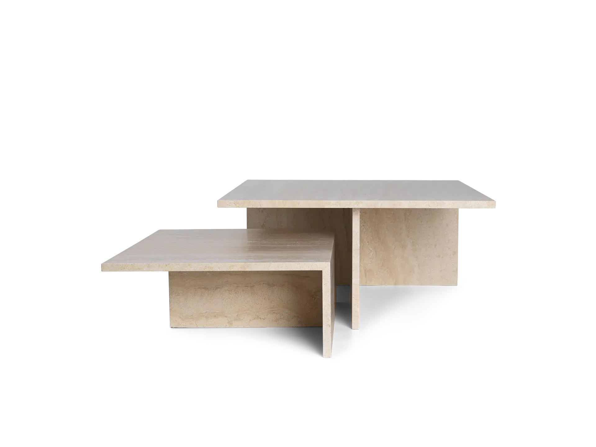 Distinct Grande Duo Tables - Travertine