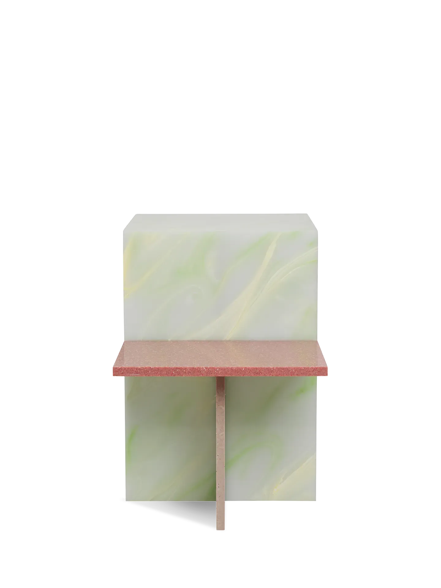 Distinct Side Table - Multi, Acrylic Stone