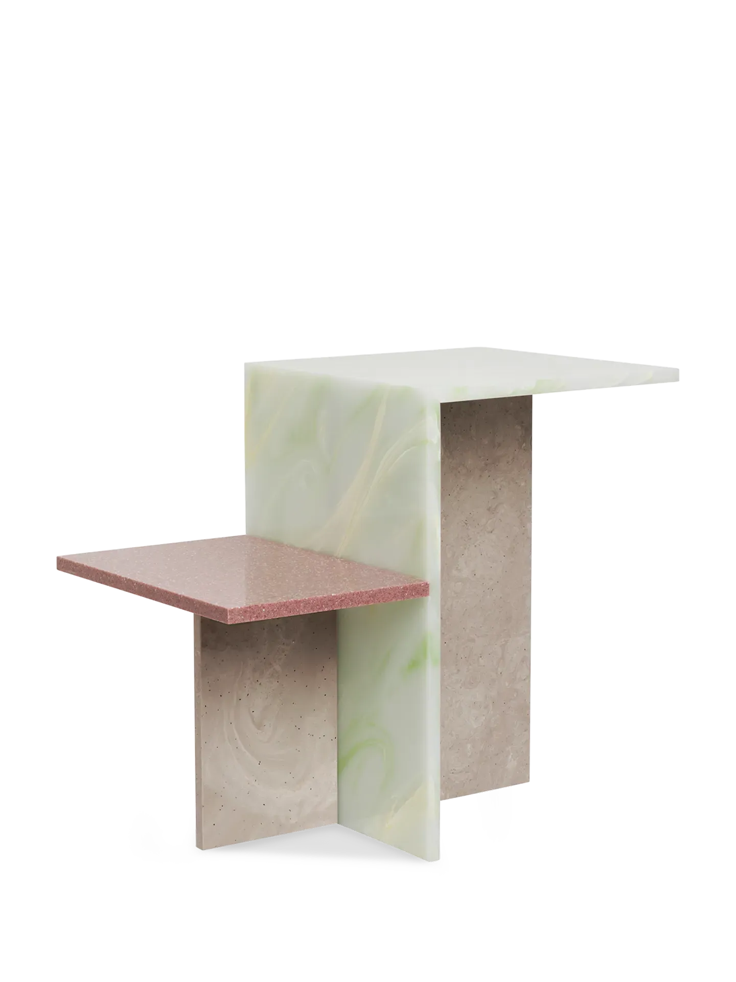Distinct Side Table - Multi, Acrylic Stone