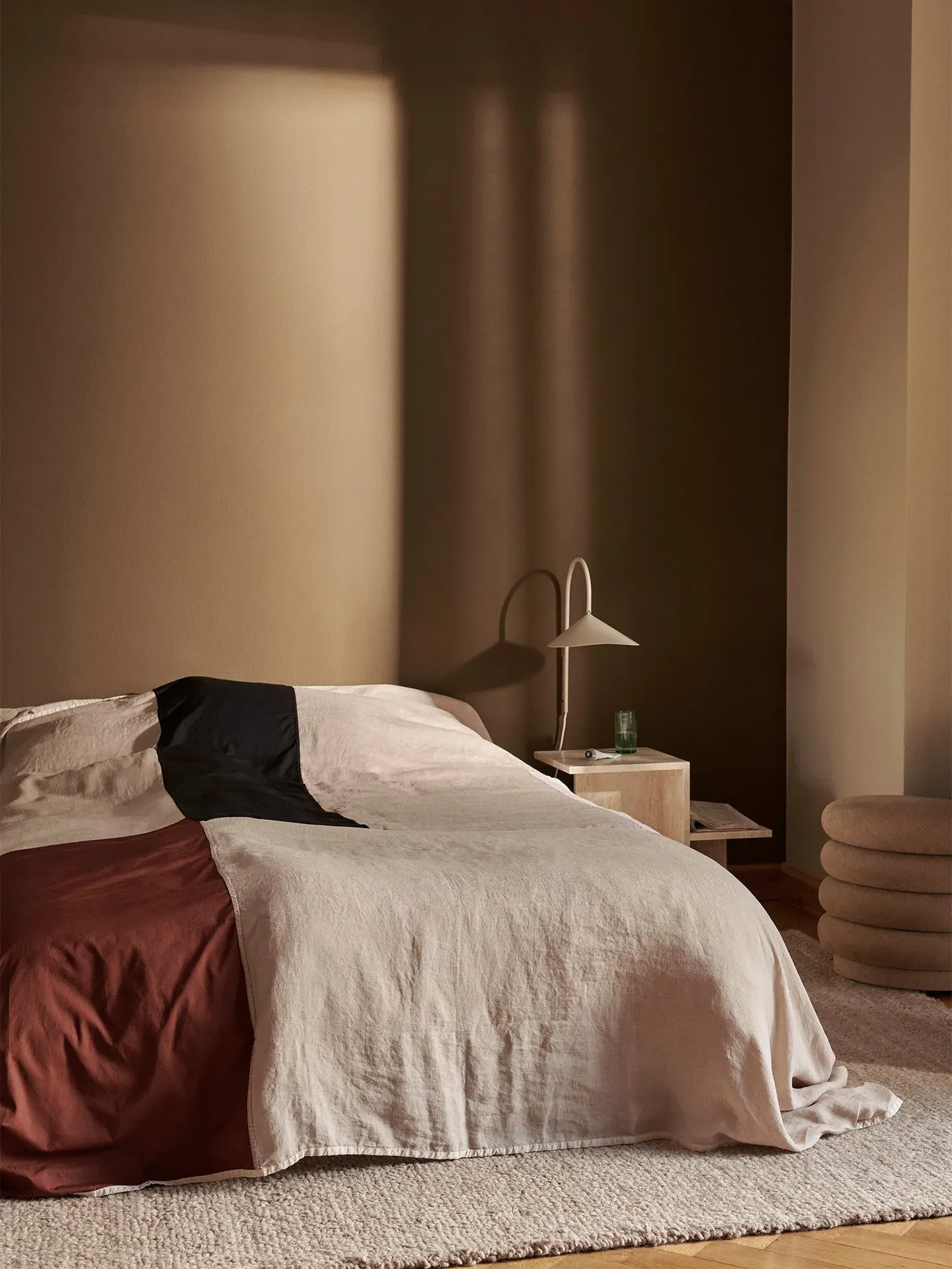 Distinct Side Table - Travertine