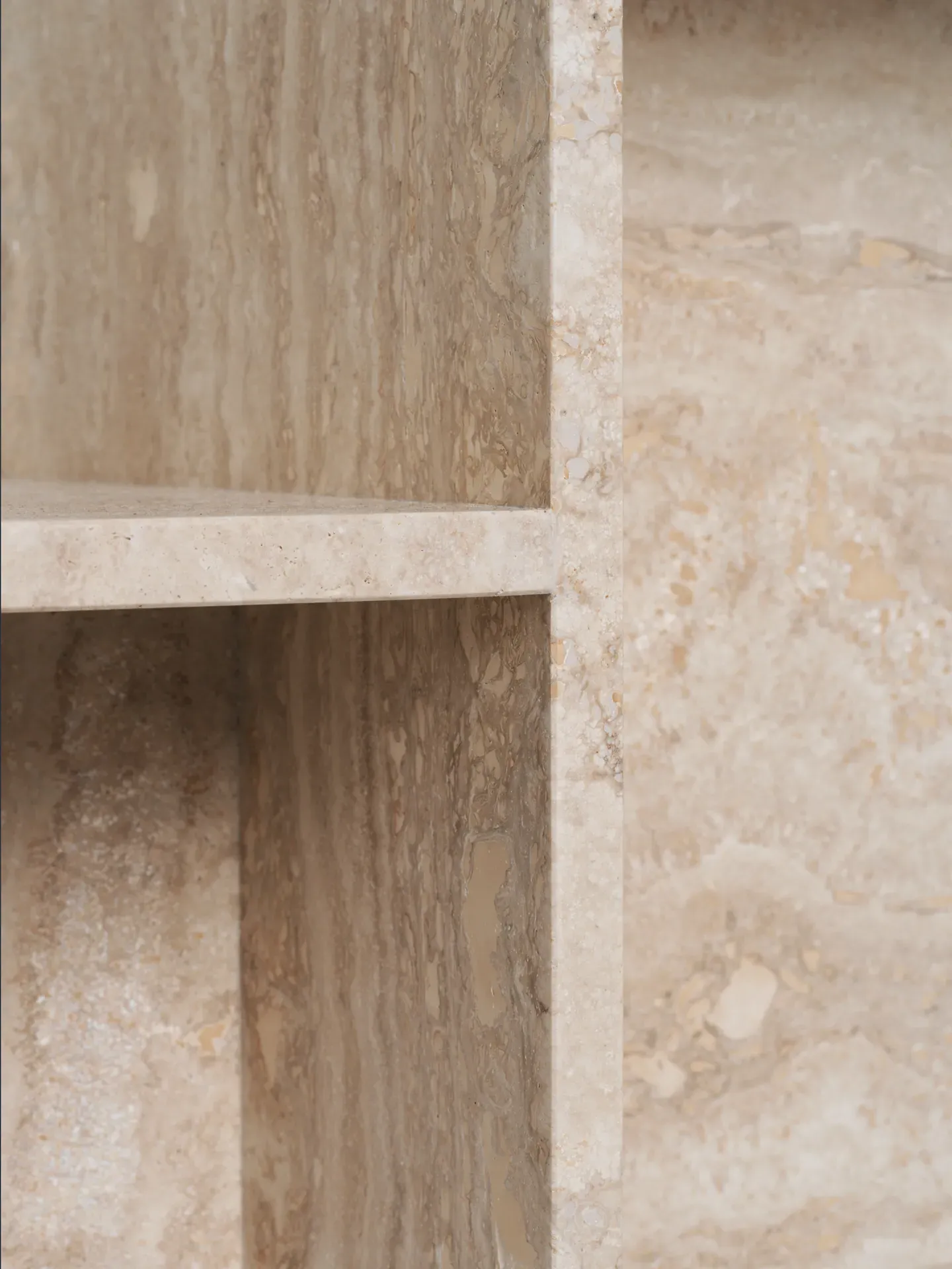 Distinct Side Table - Travertine