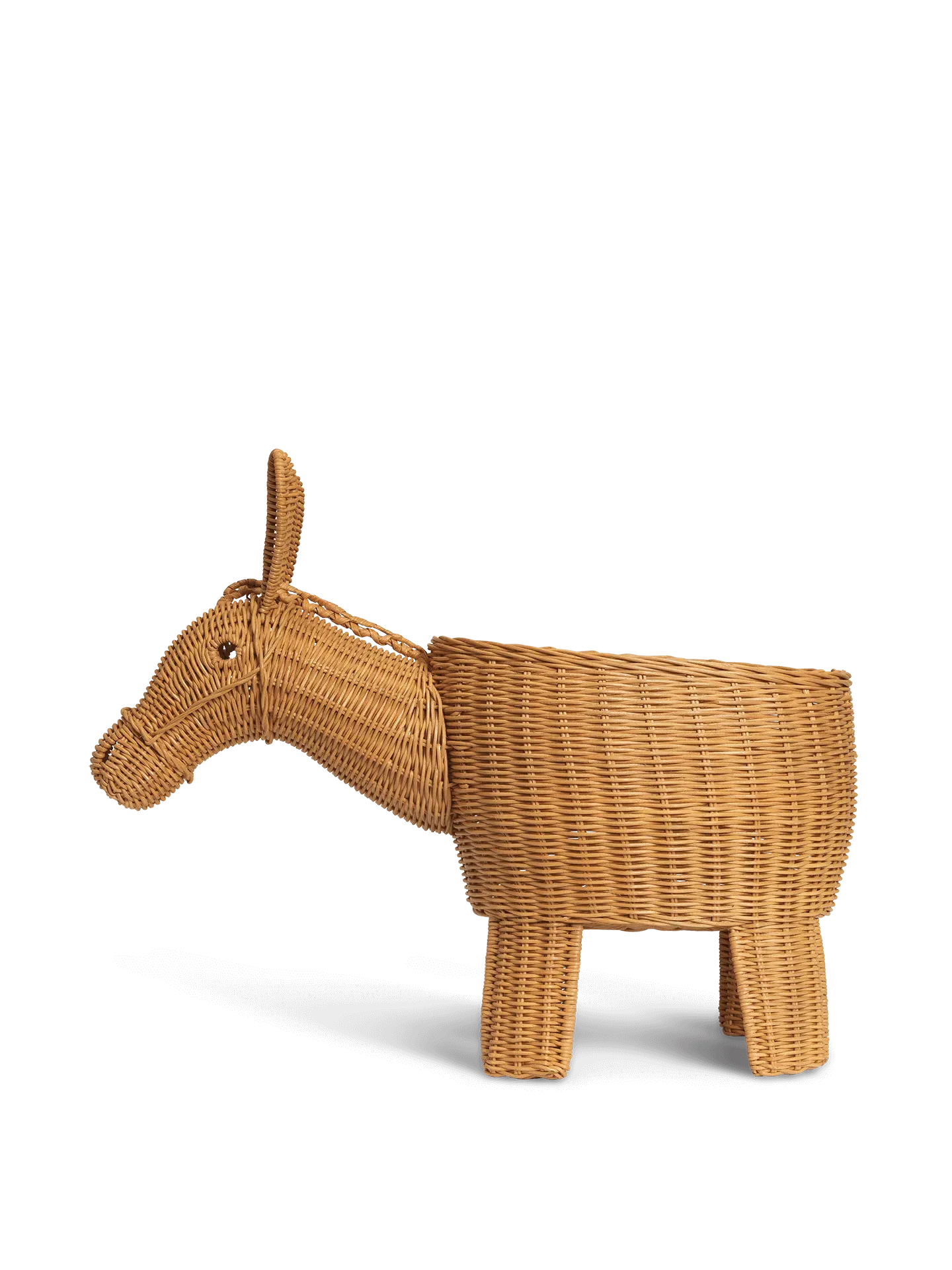Donkey Braided Storage Basket - Natural, Rattan