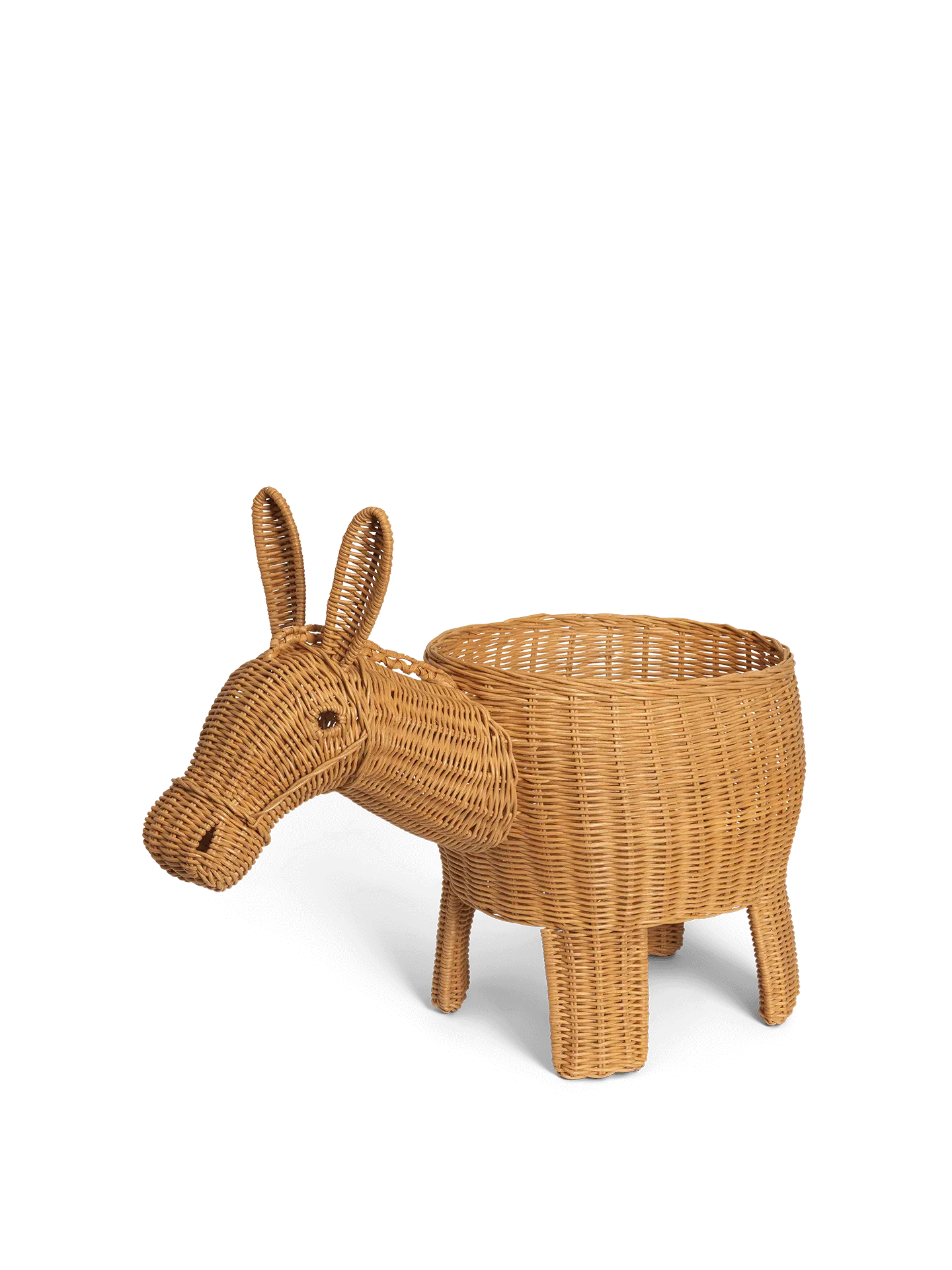 Donkey Braided Storage Basket - Natural, Rattan