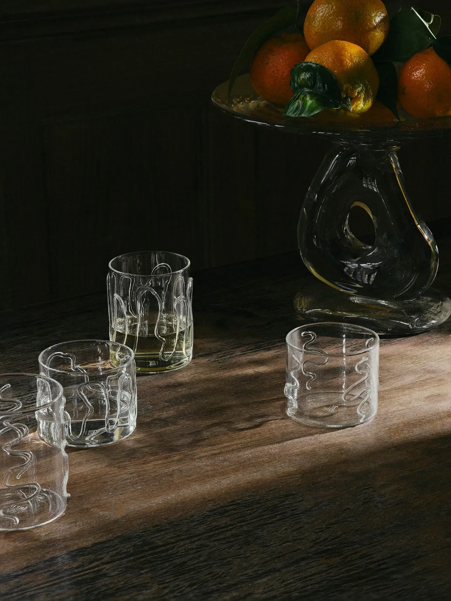 Doodle Low Glasses Set of 2 - Clear