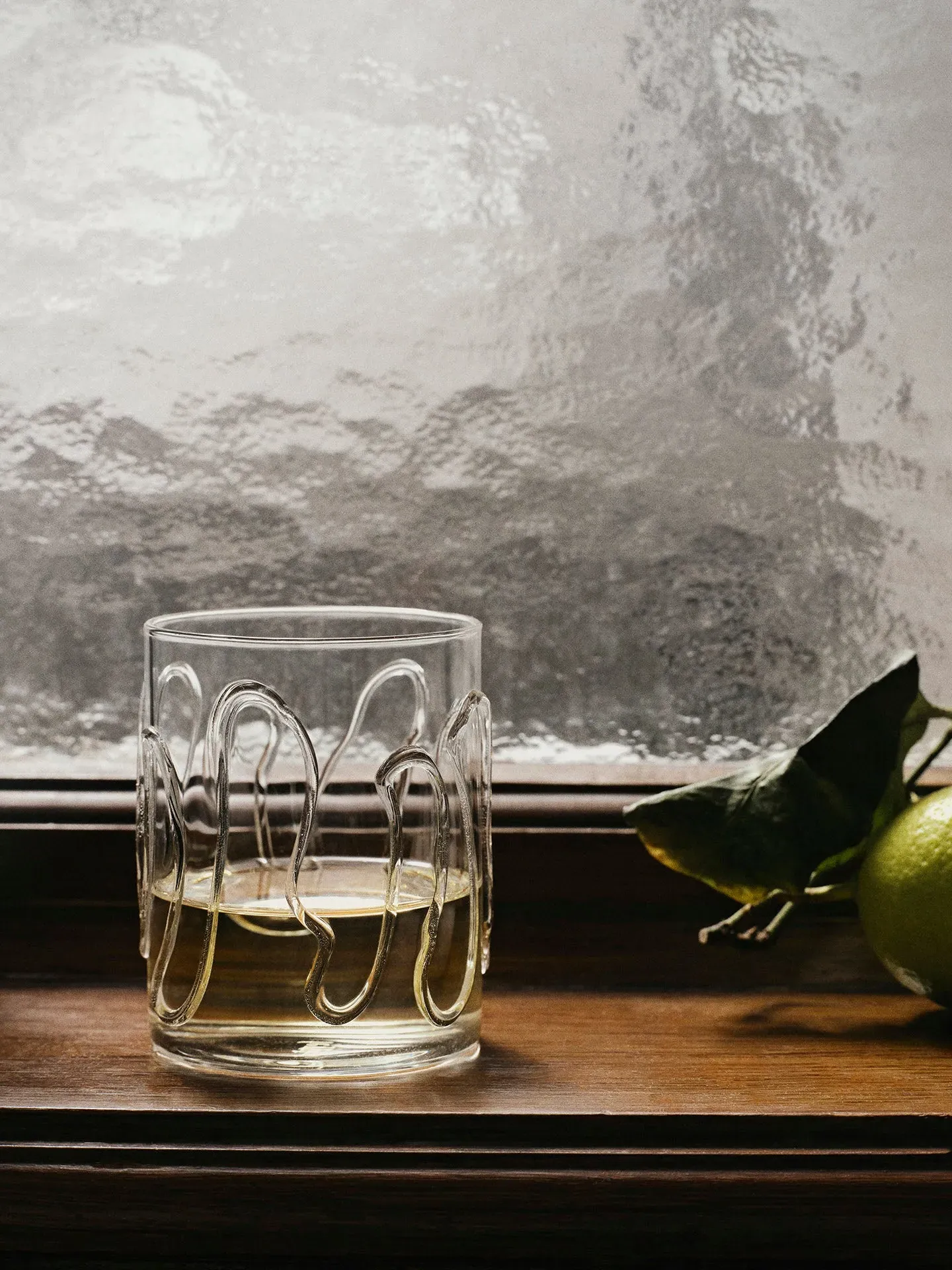 Doodle Tall Glasses Set of 2 - Clear