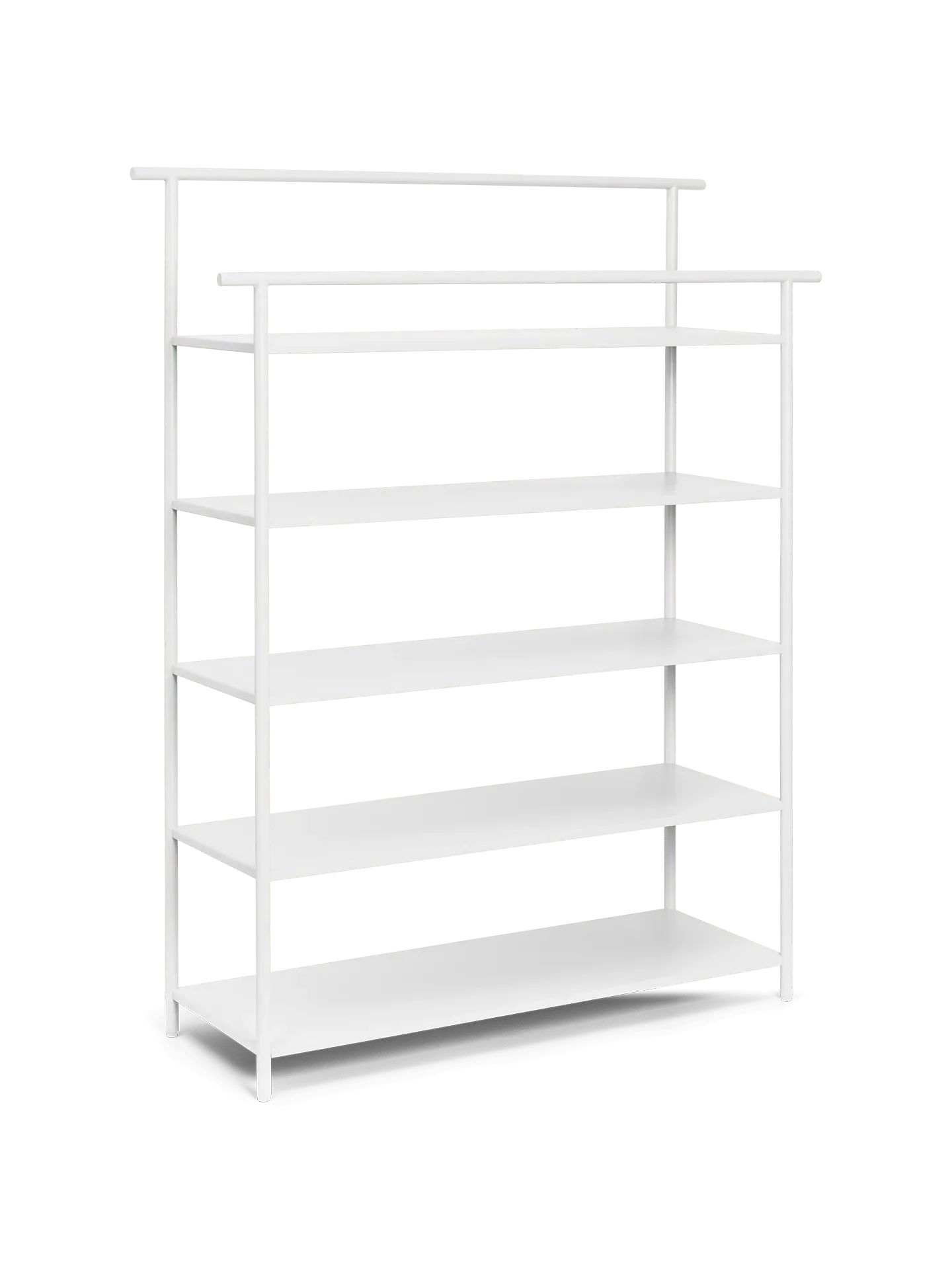 Dora 5-Shelf Storage Rack - White, Iron
