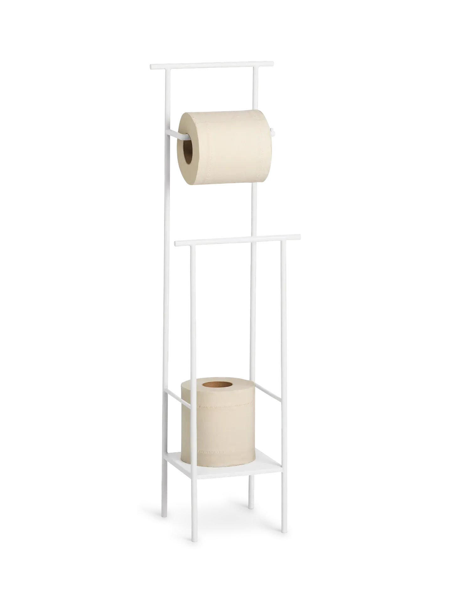 Dora Toilet Paper Stand with Storage - White
