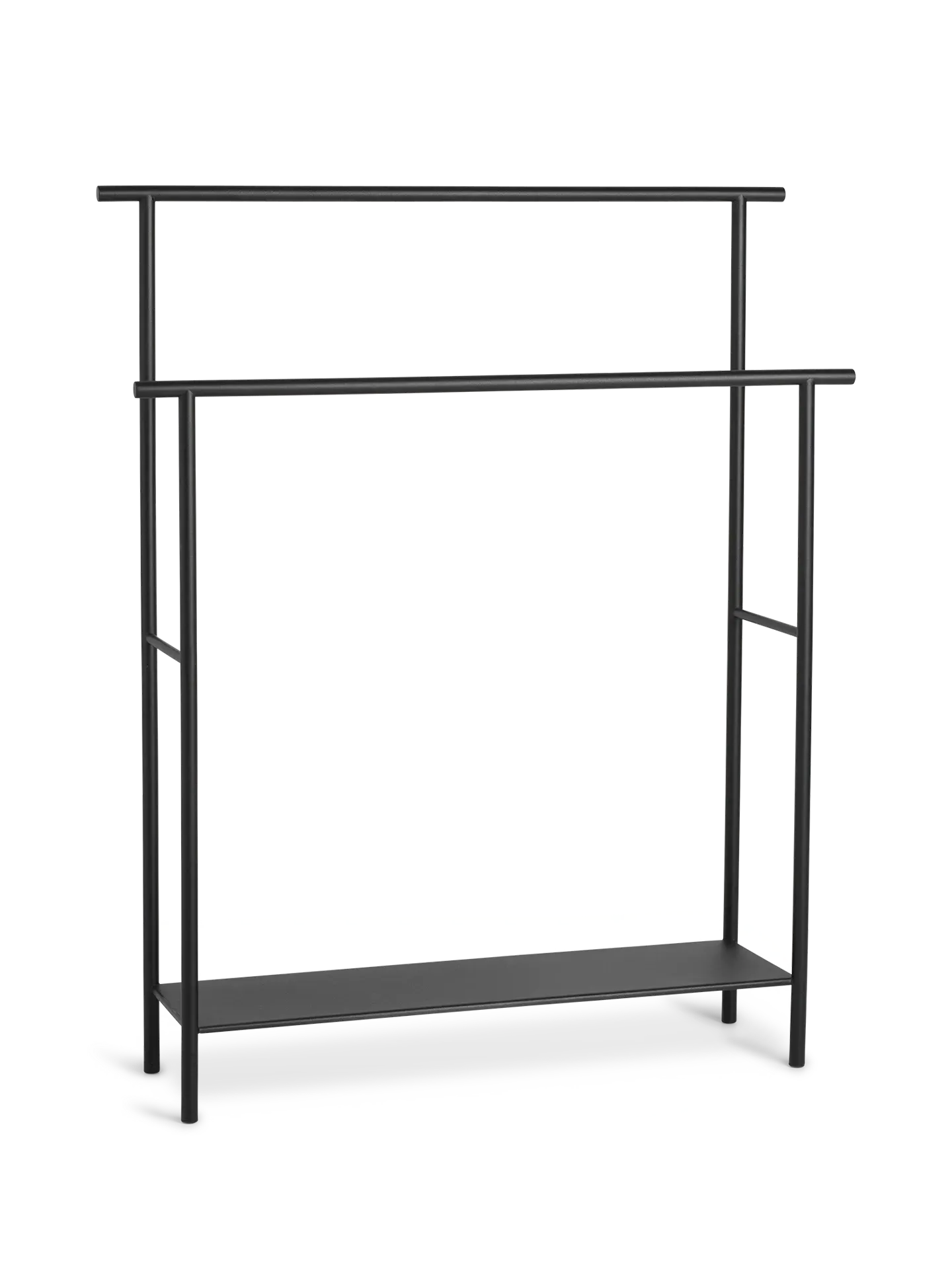 Dora Towel Stand with Storage - Black