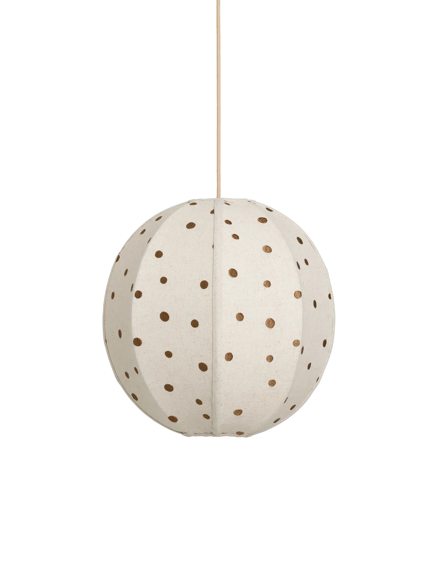Dots Embroidered Textile Lampshade - Cotton