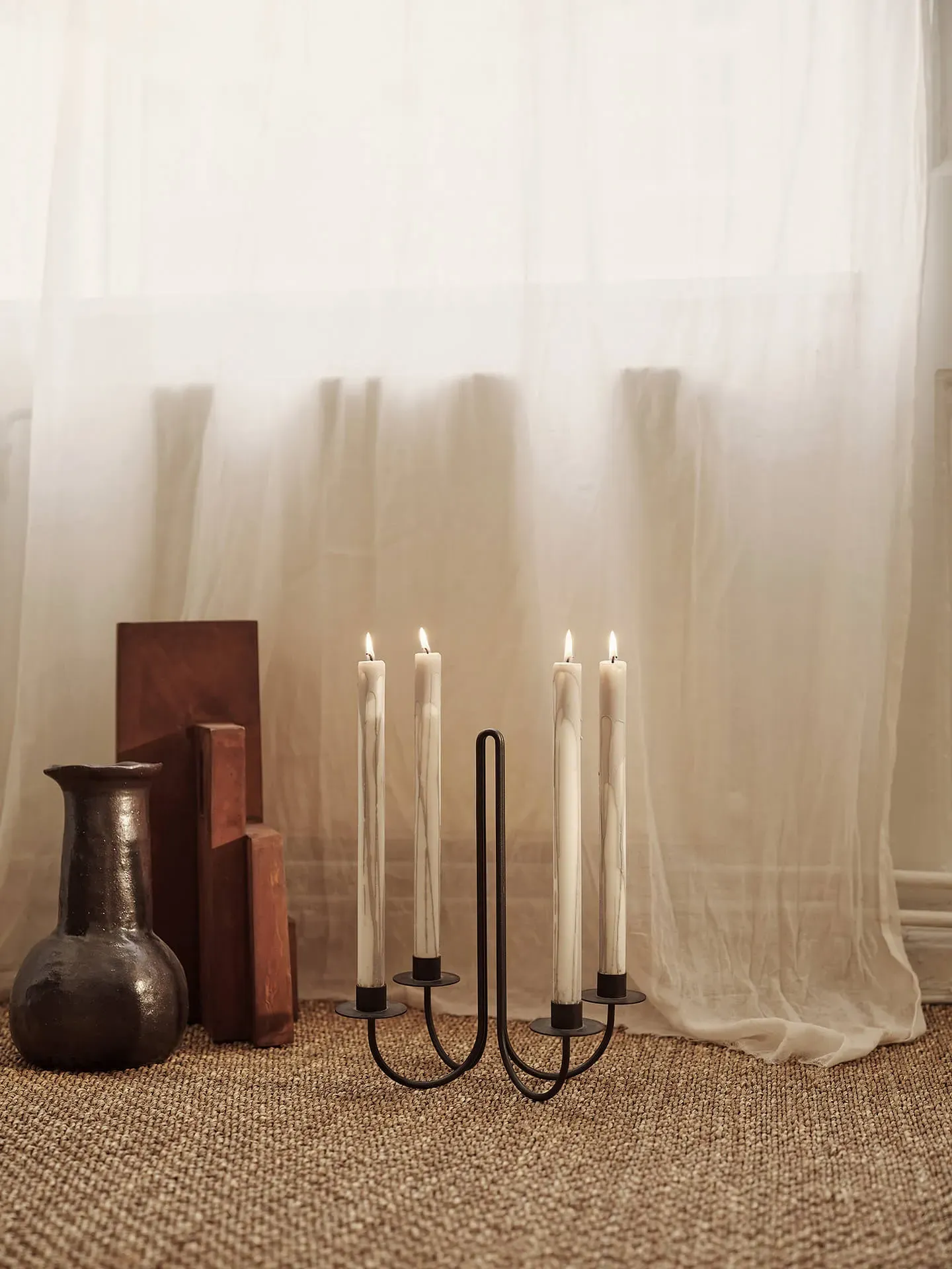 Dryp Candles Set of 2 - Warm Grey, Stearin