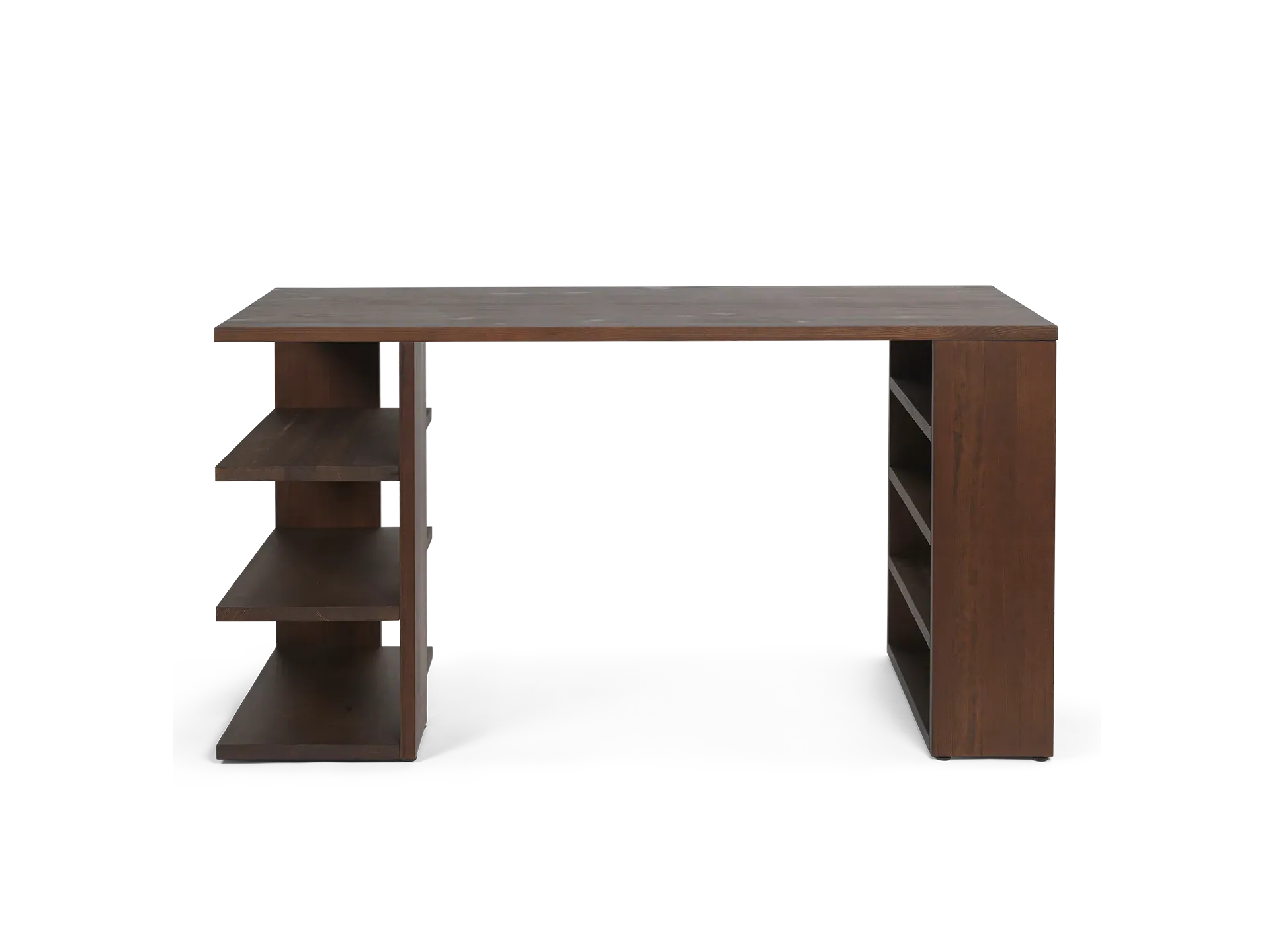 Edre Desk with Storage - Dark Stained Pine