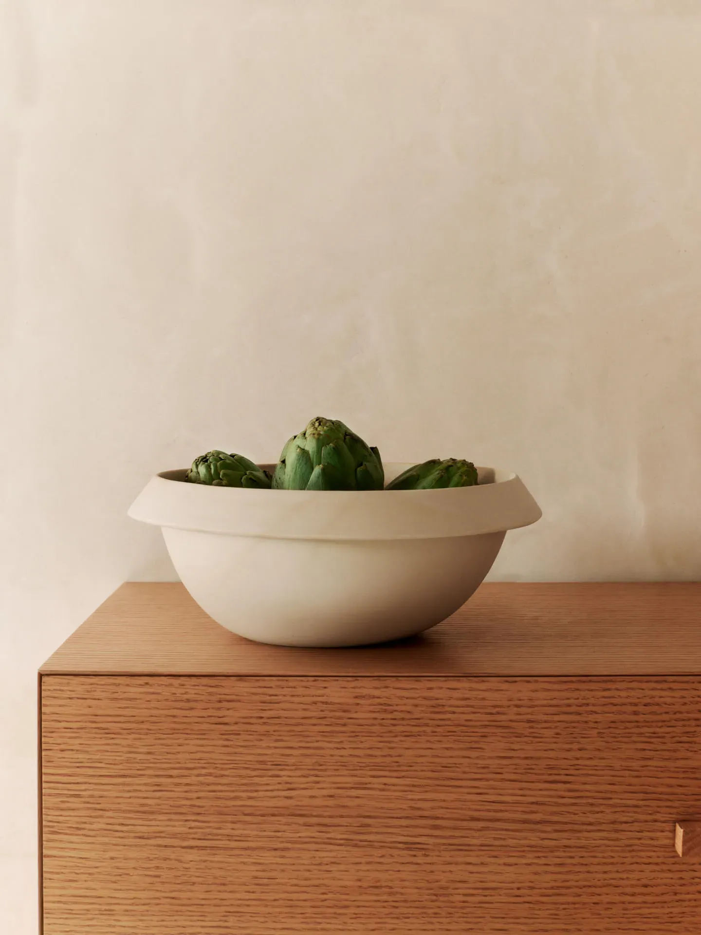 Erena Round Serving Bowl - Cream