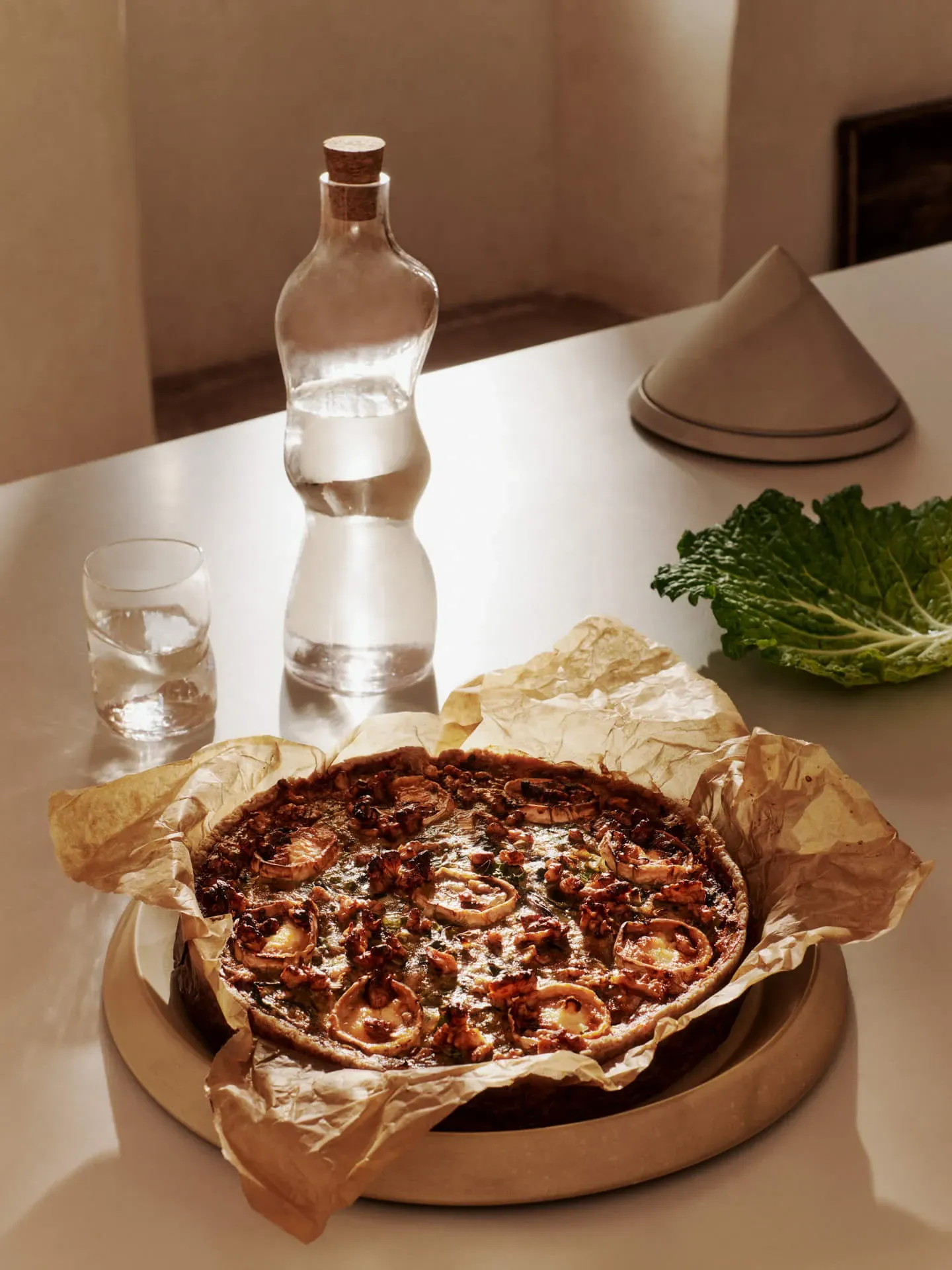 Erena Round Serving Platter - Cream