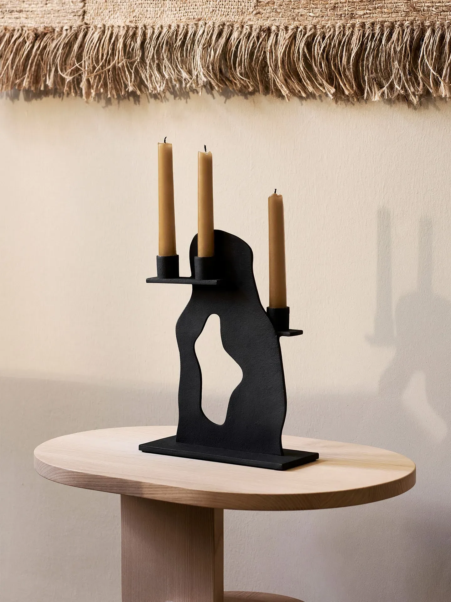Erode Triple Candle Holder - Black, Aluminium