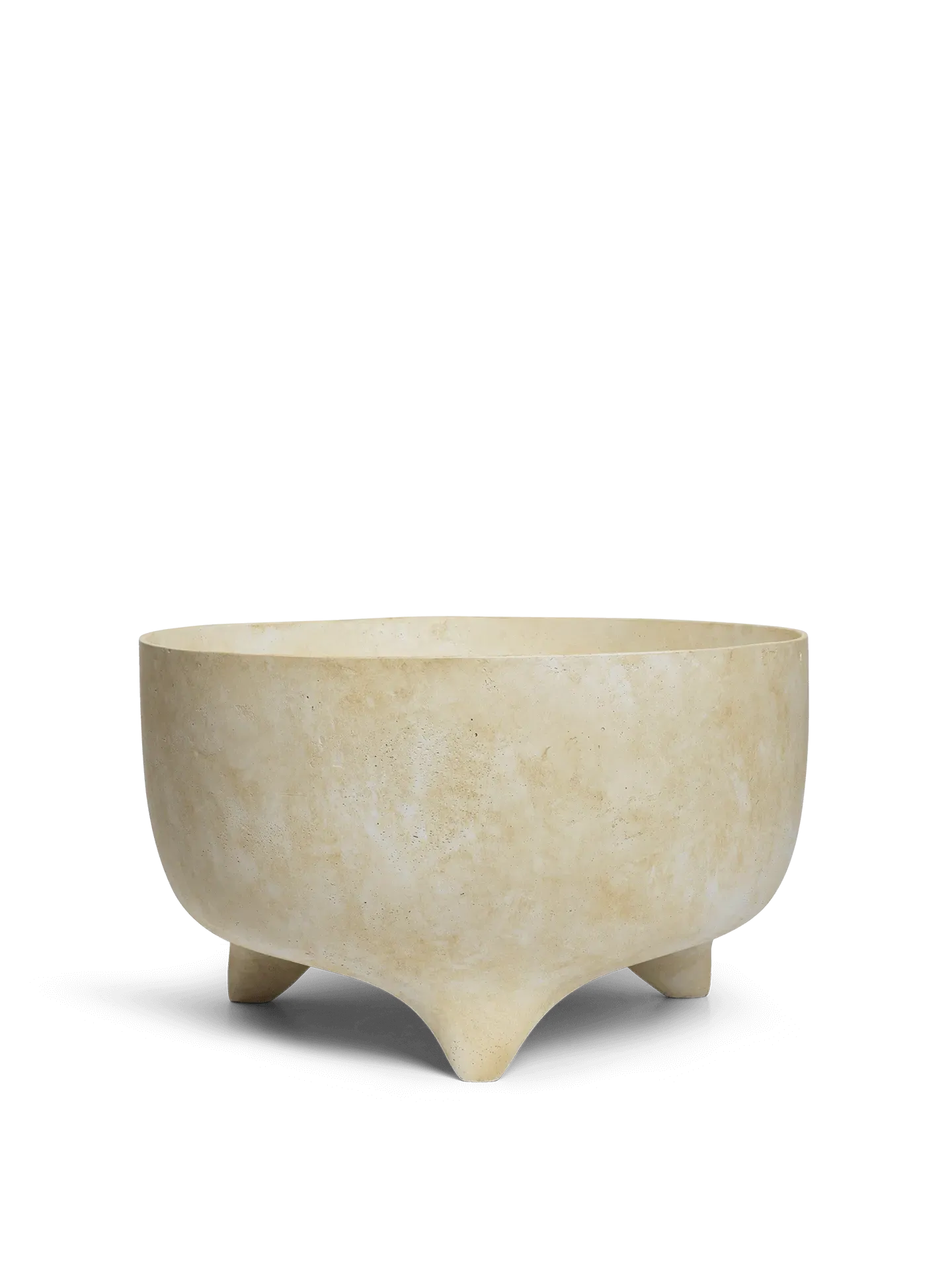 Evoke Low Plant Pot - Warm Sand, Glass Fibre image