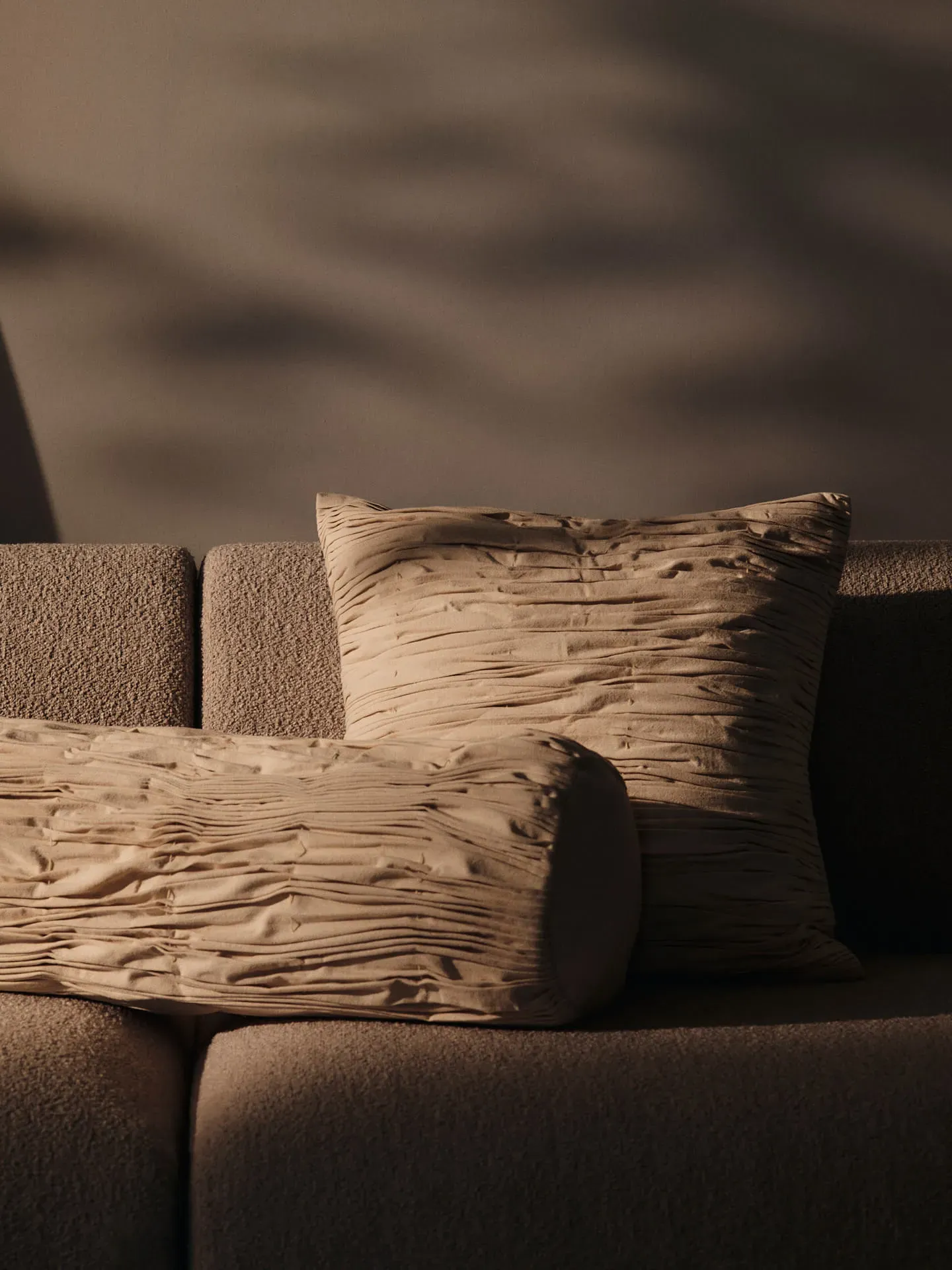 Falda Smocked Cushion - Undyed