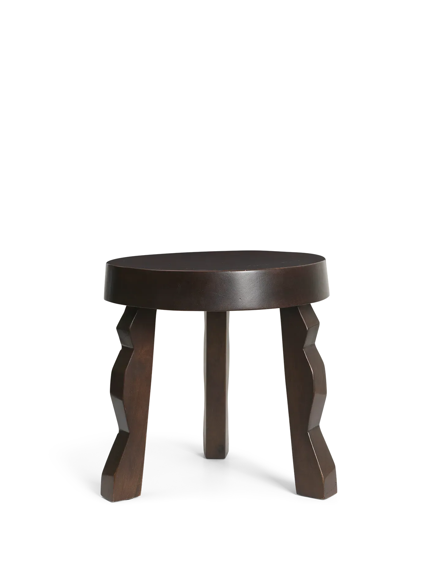 Faye Round Stool - Dark Stained Mango Wood image