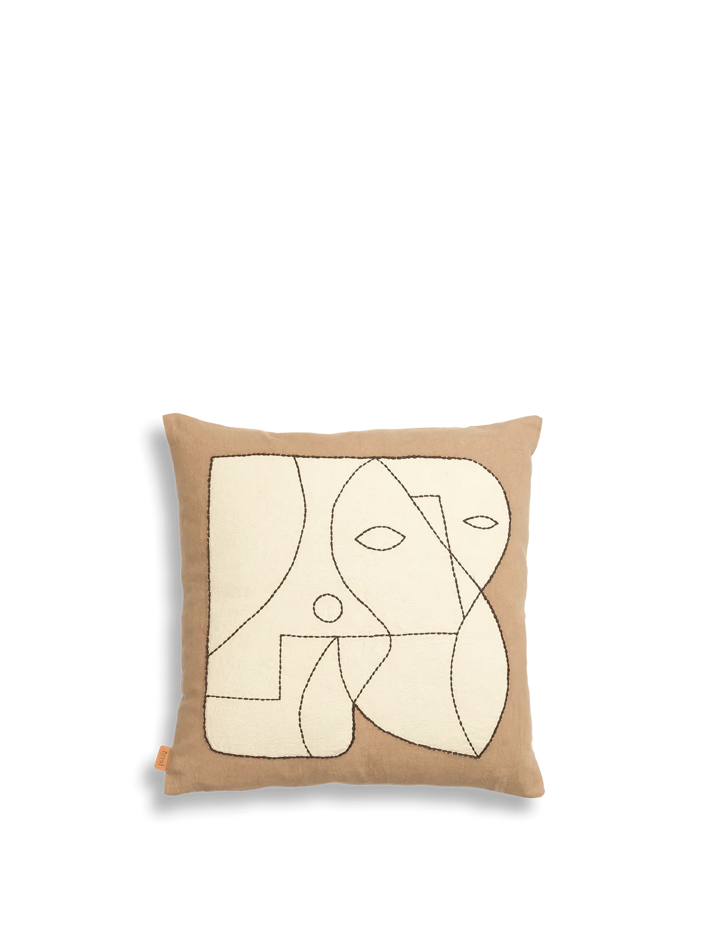 Figure Cushion Cover - Dark Taupe image