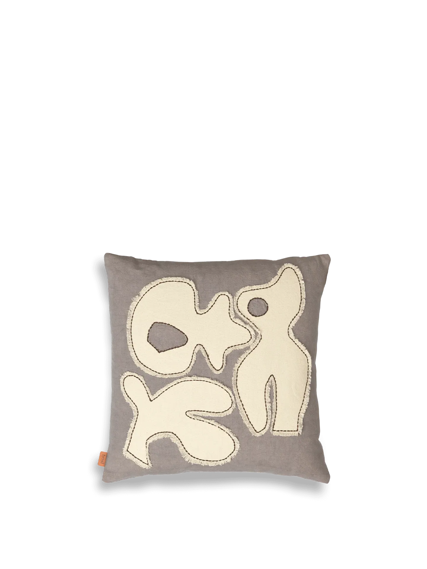 Figure Cushion - Grey Blue, Organic Cotton
