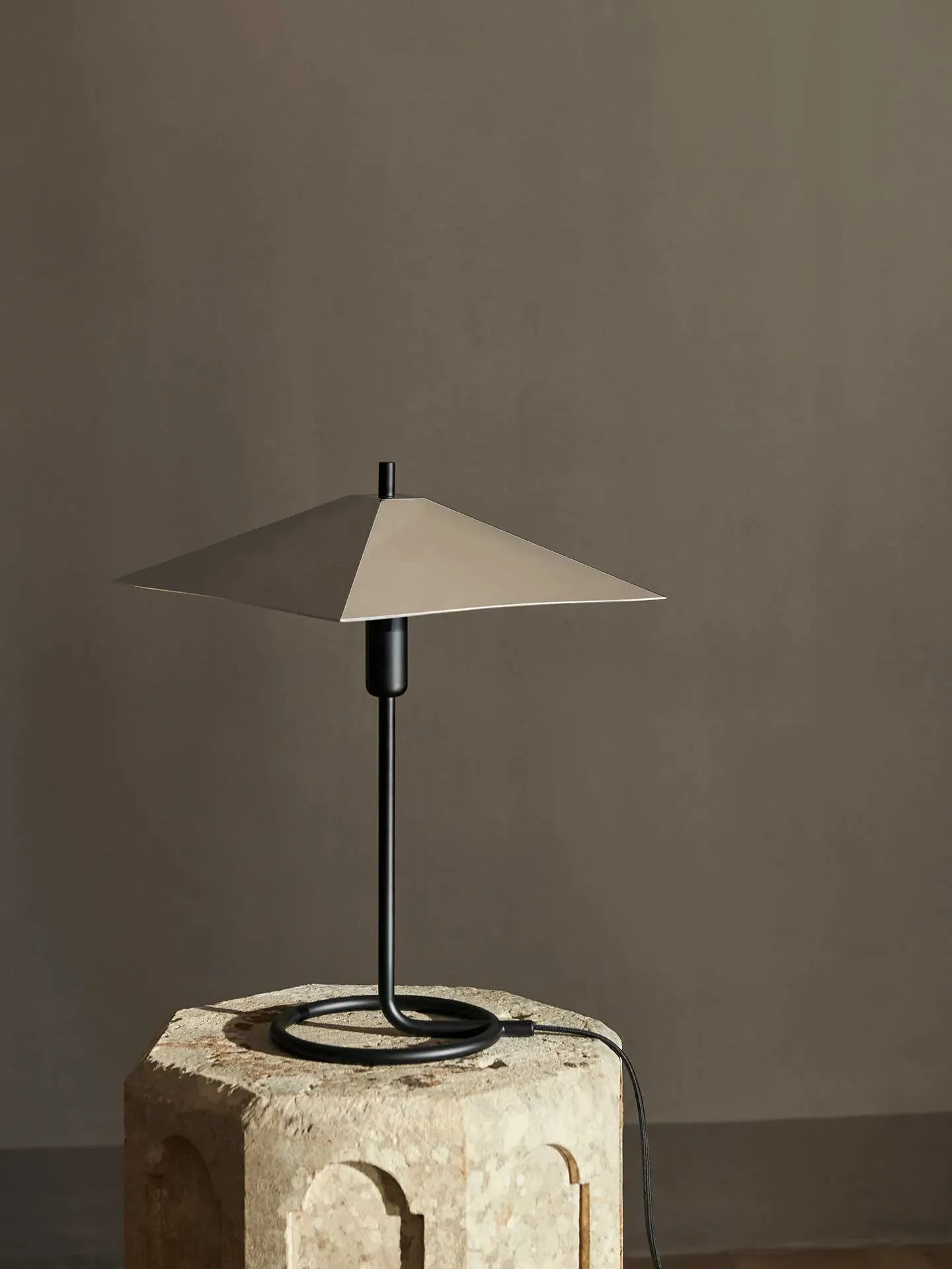 Filo Square Table Lamp - Black, Mirror Polished