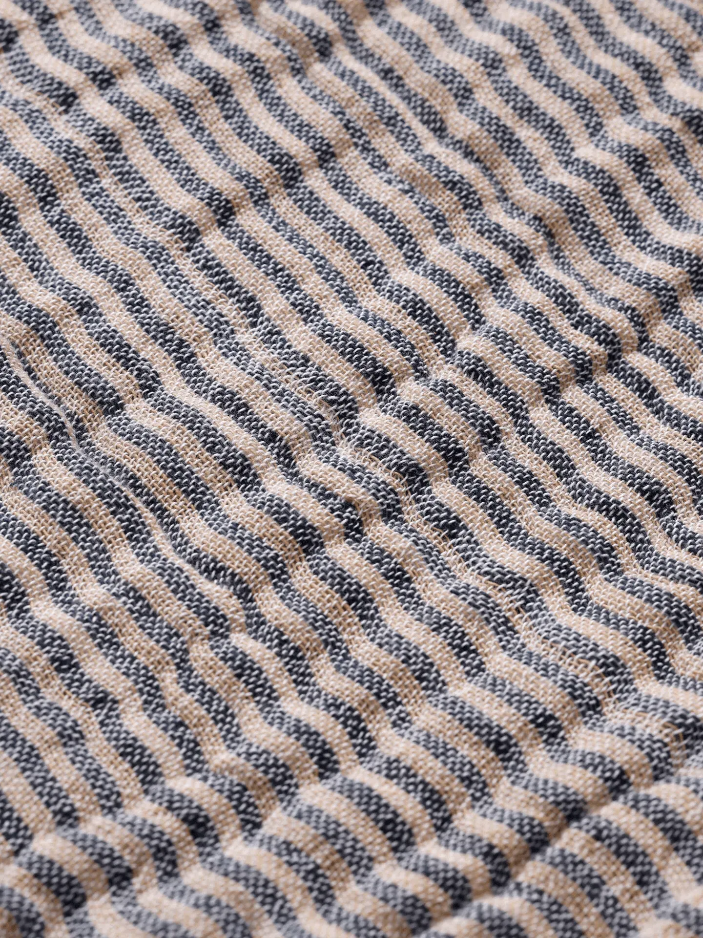 Fino Bedspread - Ink Blue/Sand, Cotton