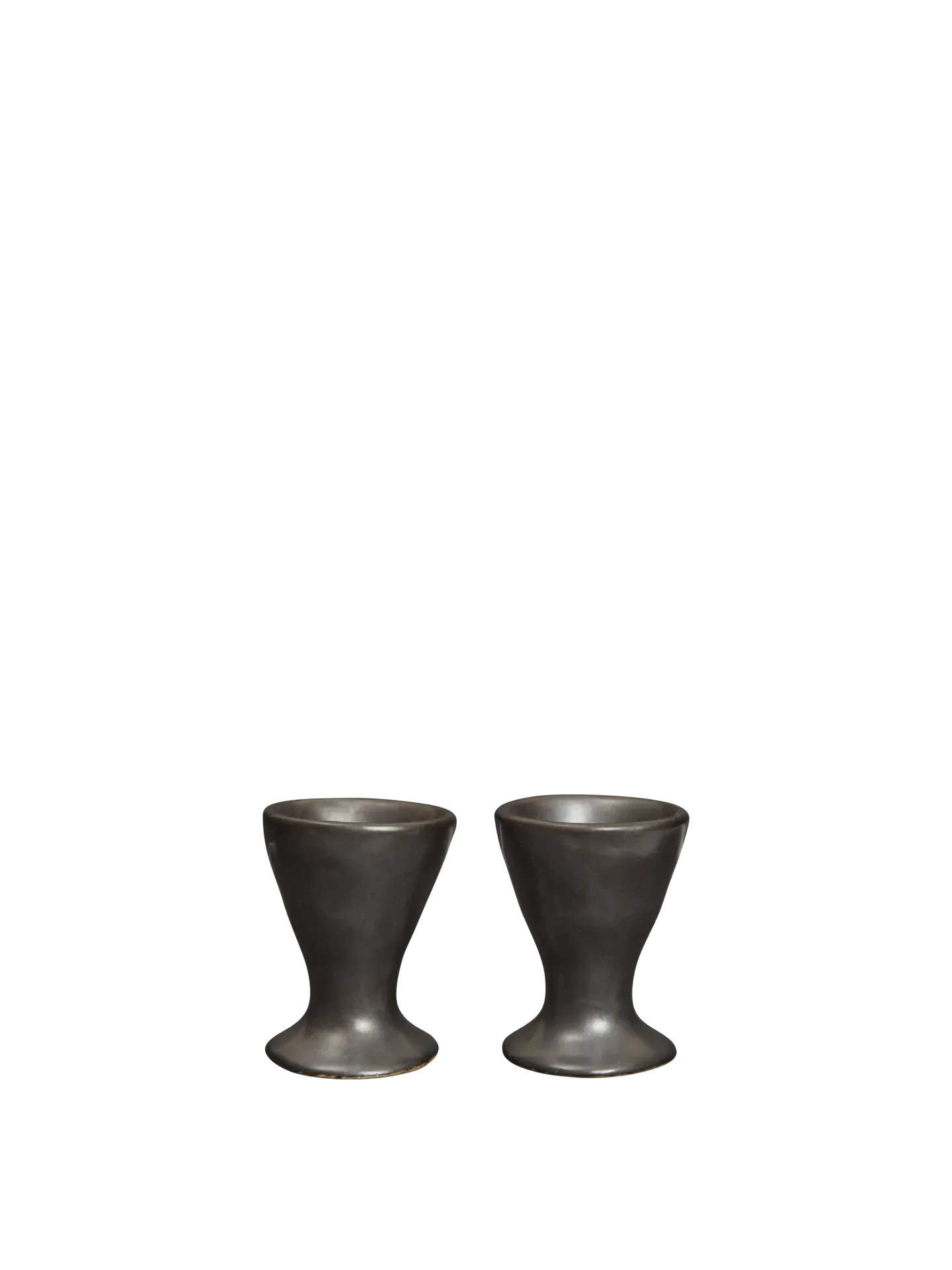 Flow Egg Cups Set of 2 - Black, Stoneware image