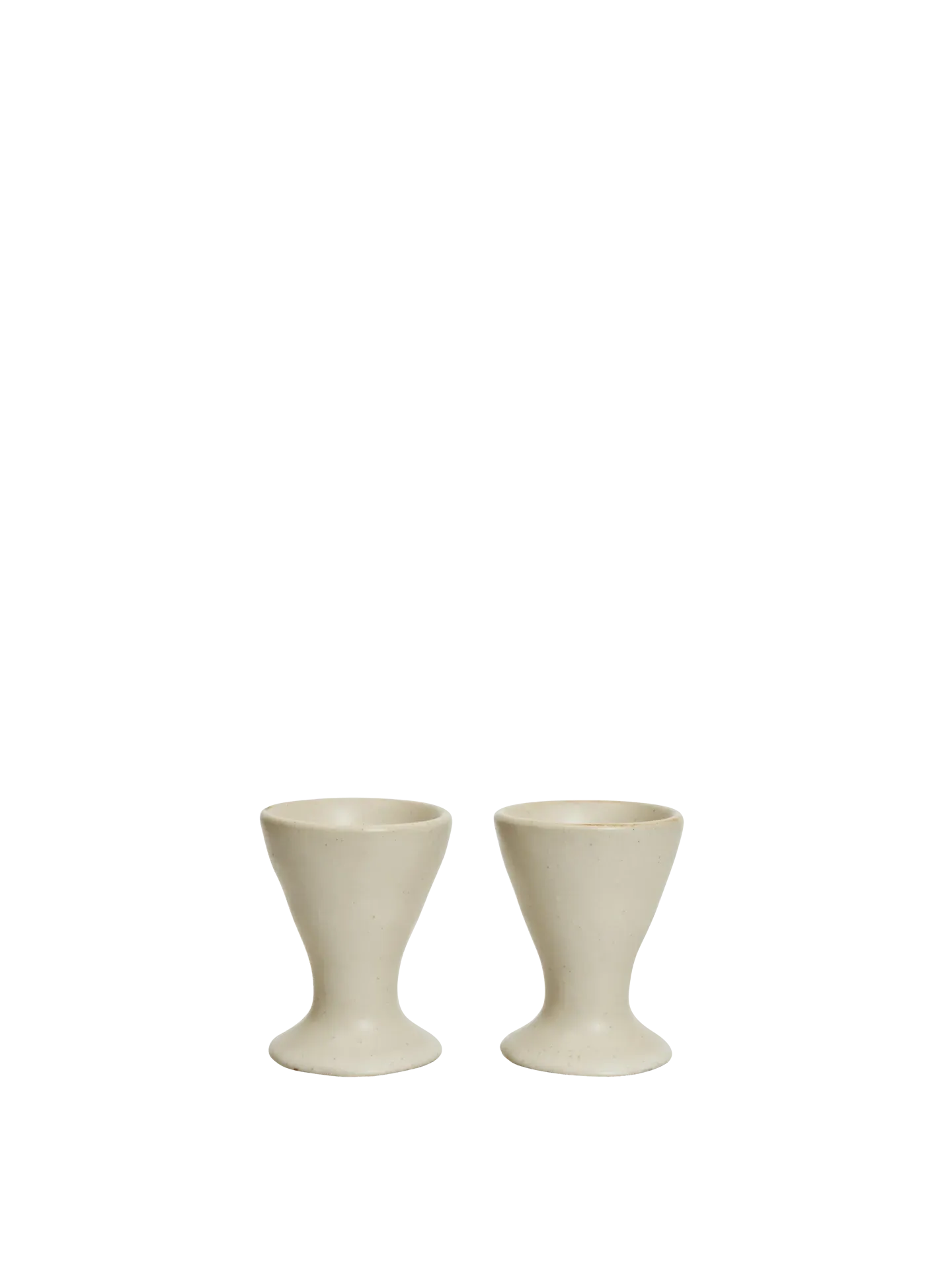 Flow Egg Cups Set of 2 - Off-White Speckle, Stoneware