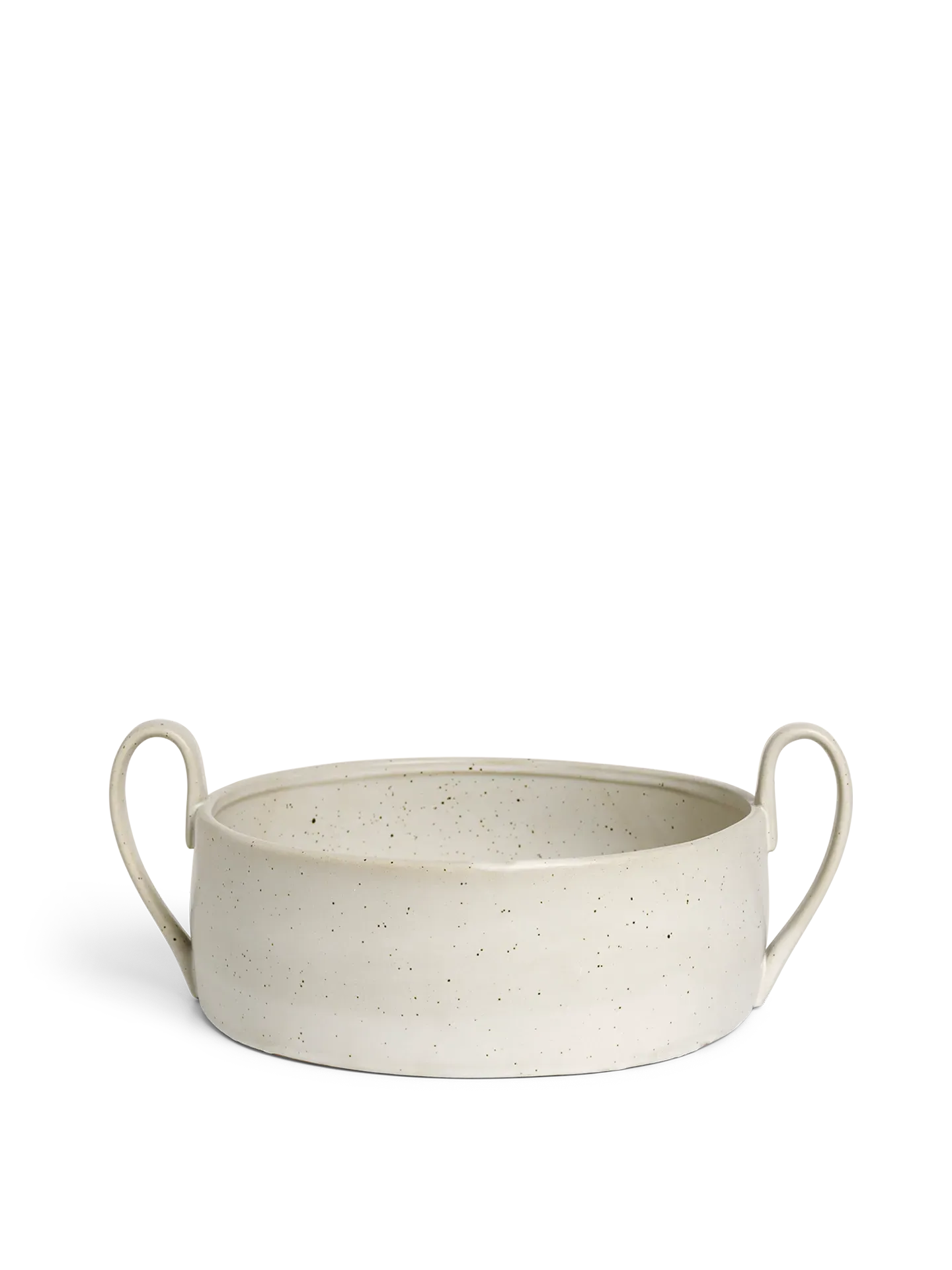 Flow Large Bowl with Handles - Off-White Speckle image