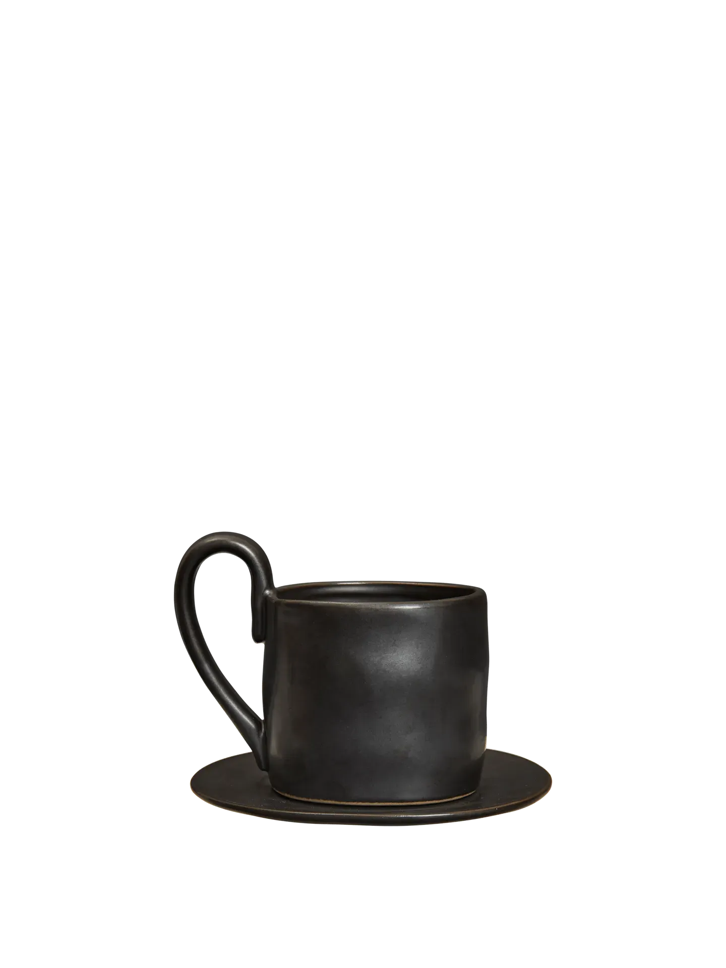 Flow Mug with Saucer - Black