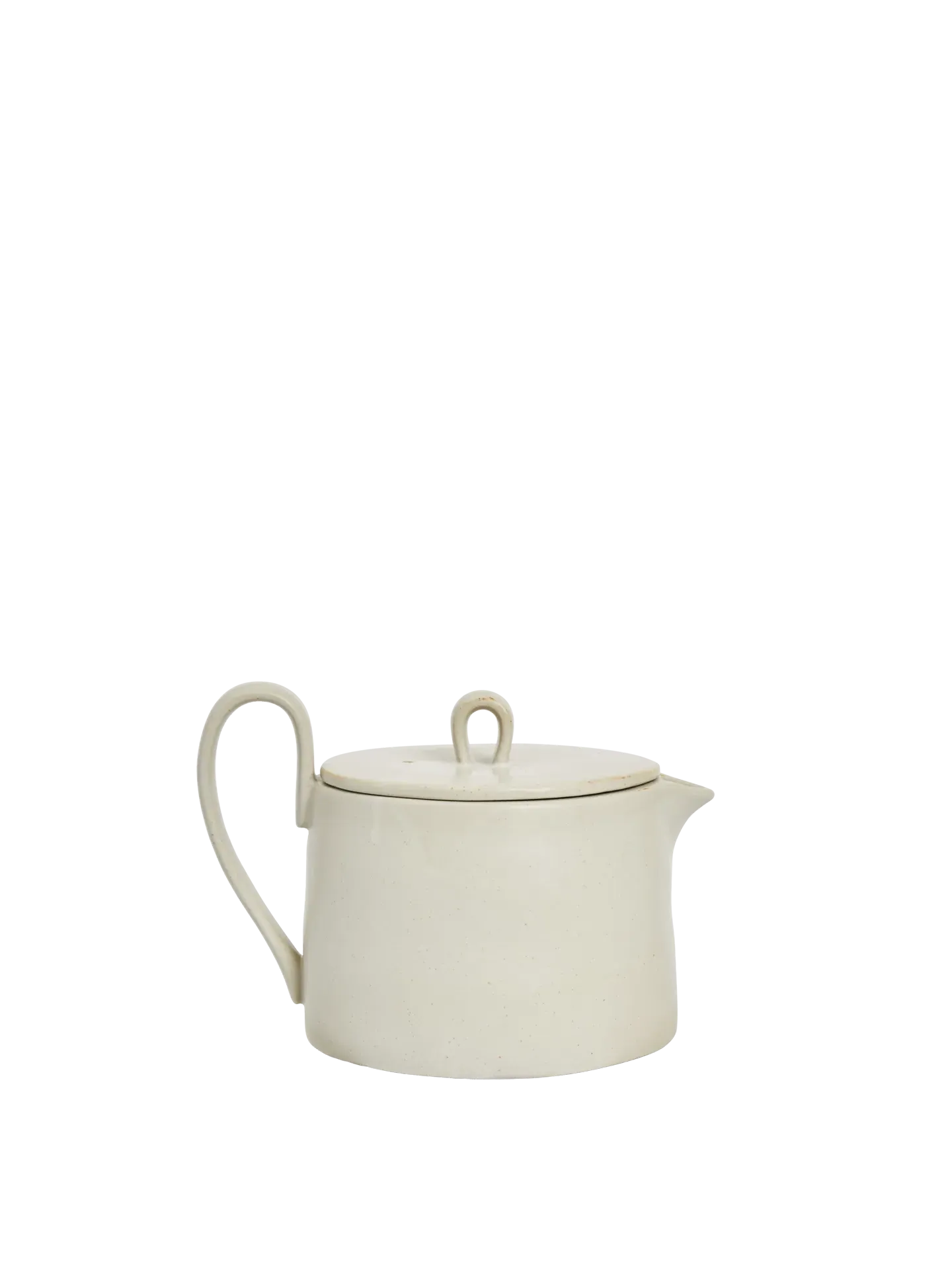 Flow Tea Pot - Off-White Speckle, Stoneware image