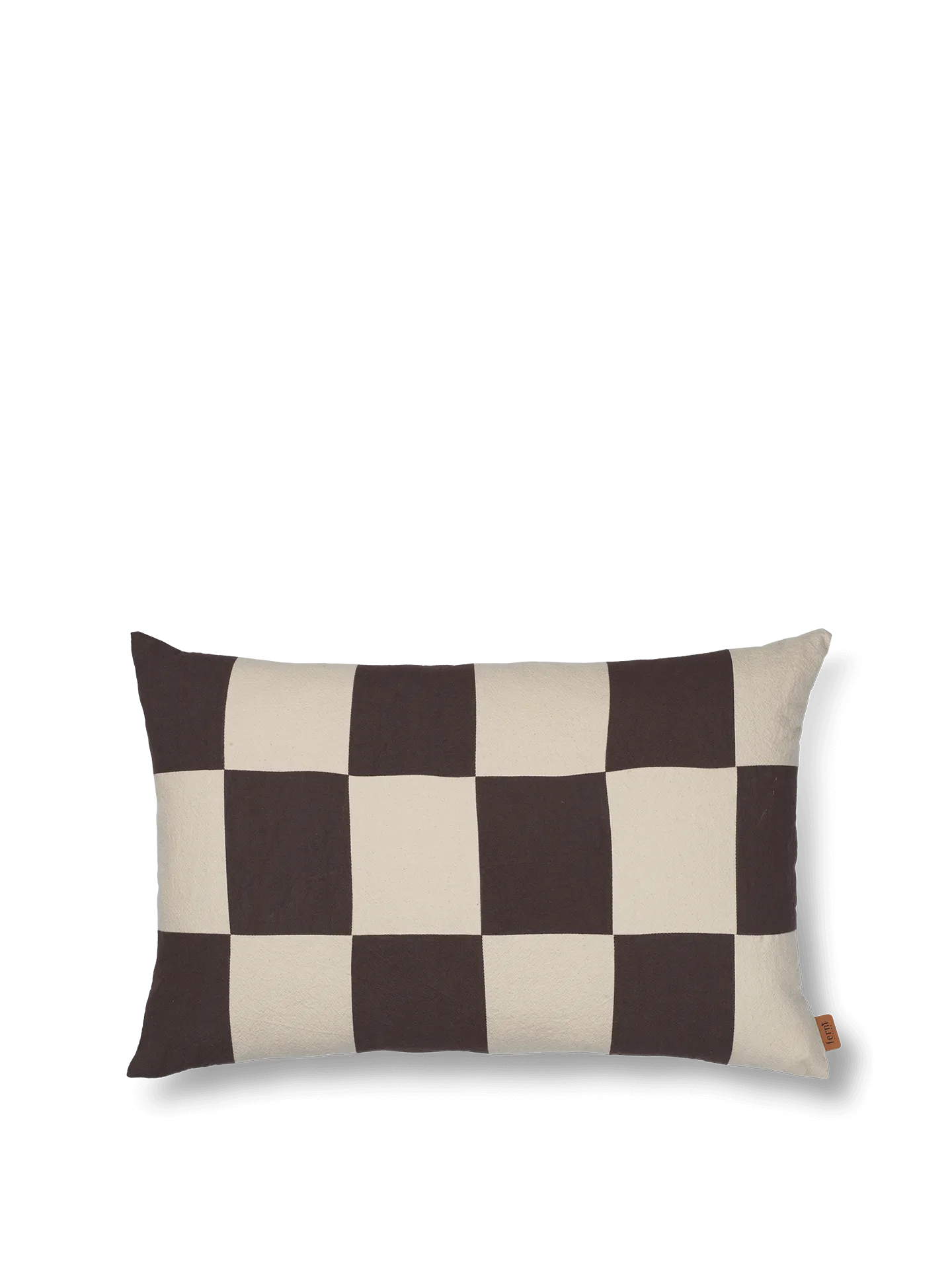 Fold Patchwork Cushion - Coffee, Organic Cotton