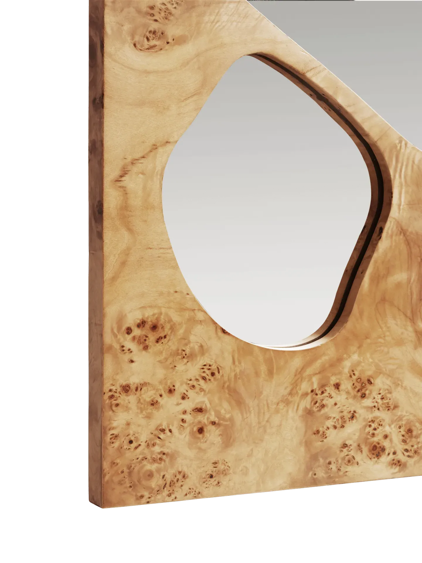 Folia Medium Mirror - Natural Burl