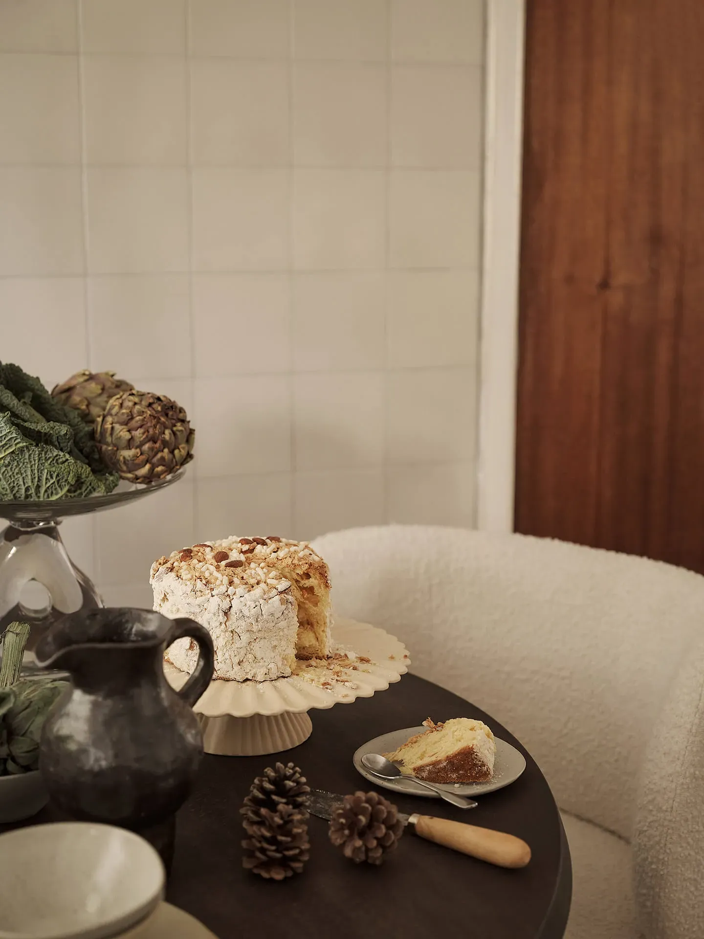 Fountain Cake Stand - Off-White