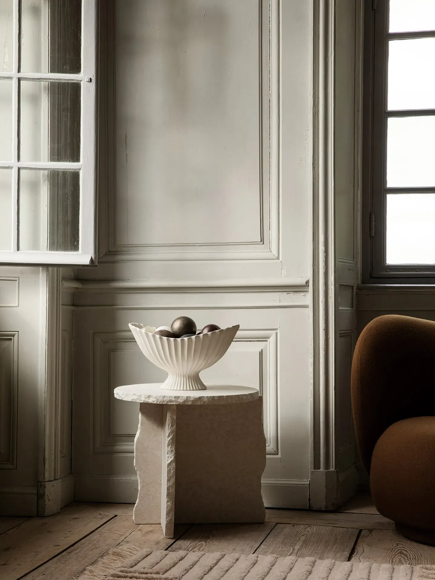 Fountain Centrepiece Bowl - Off-White, Ceramic