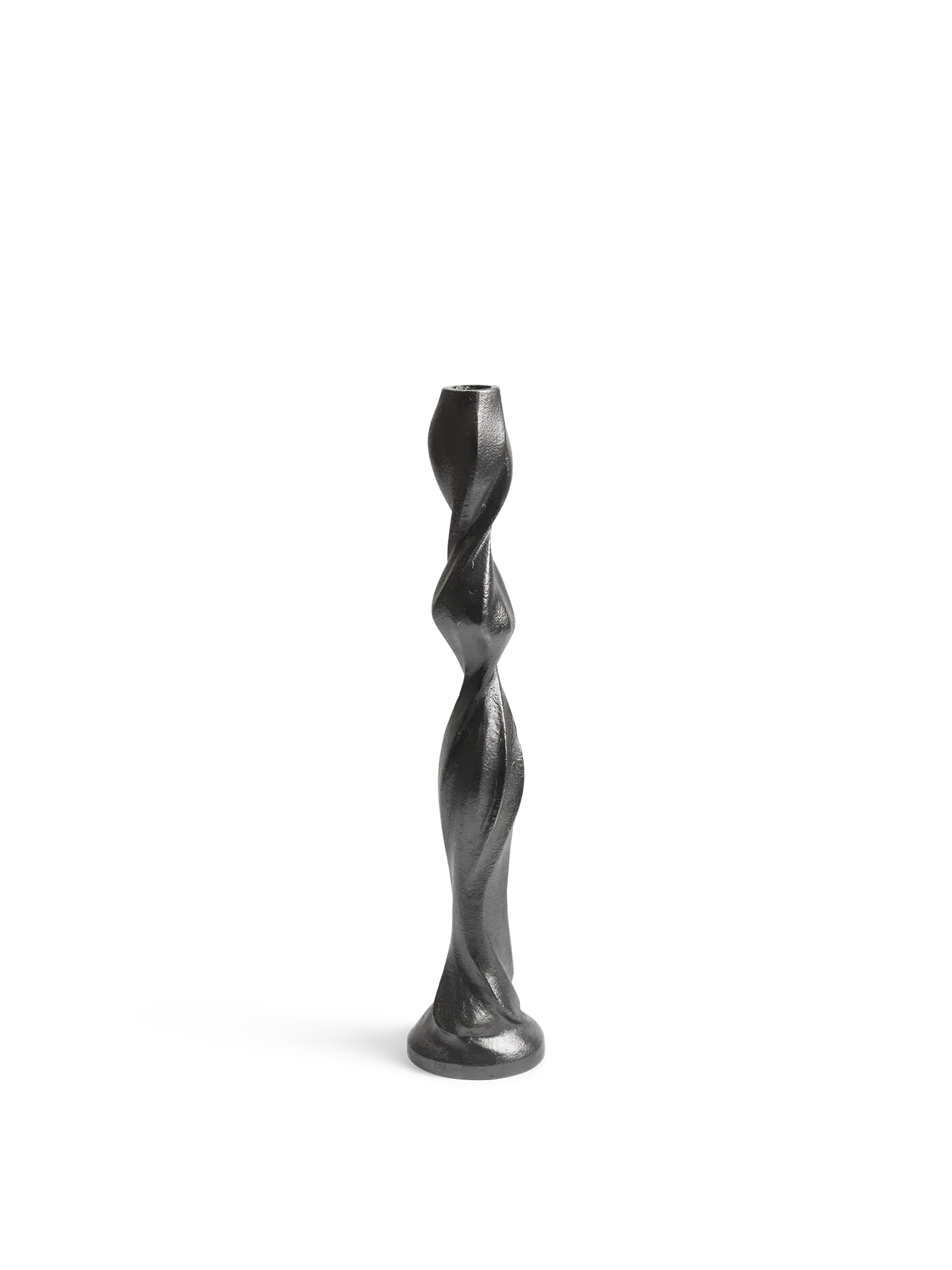 Gale Large Candle Holder - Blackened Aluminium