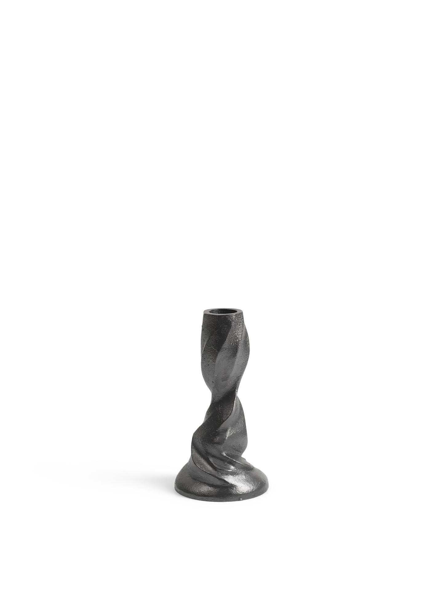 Gale Small Candle Holder - Blackened Aluminium